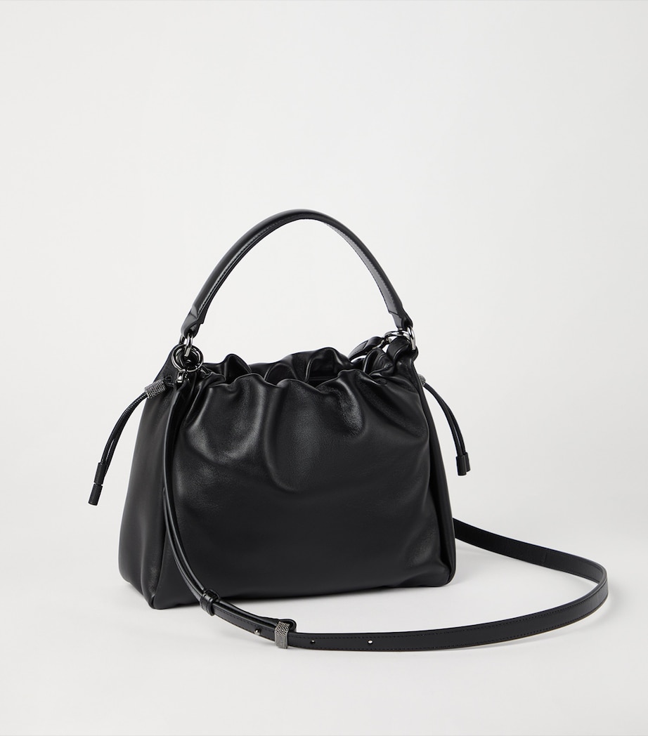 Small Leather Mellow Bucket Bag C101 Image 4