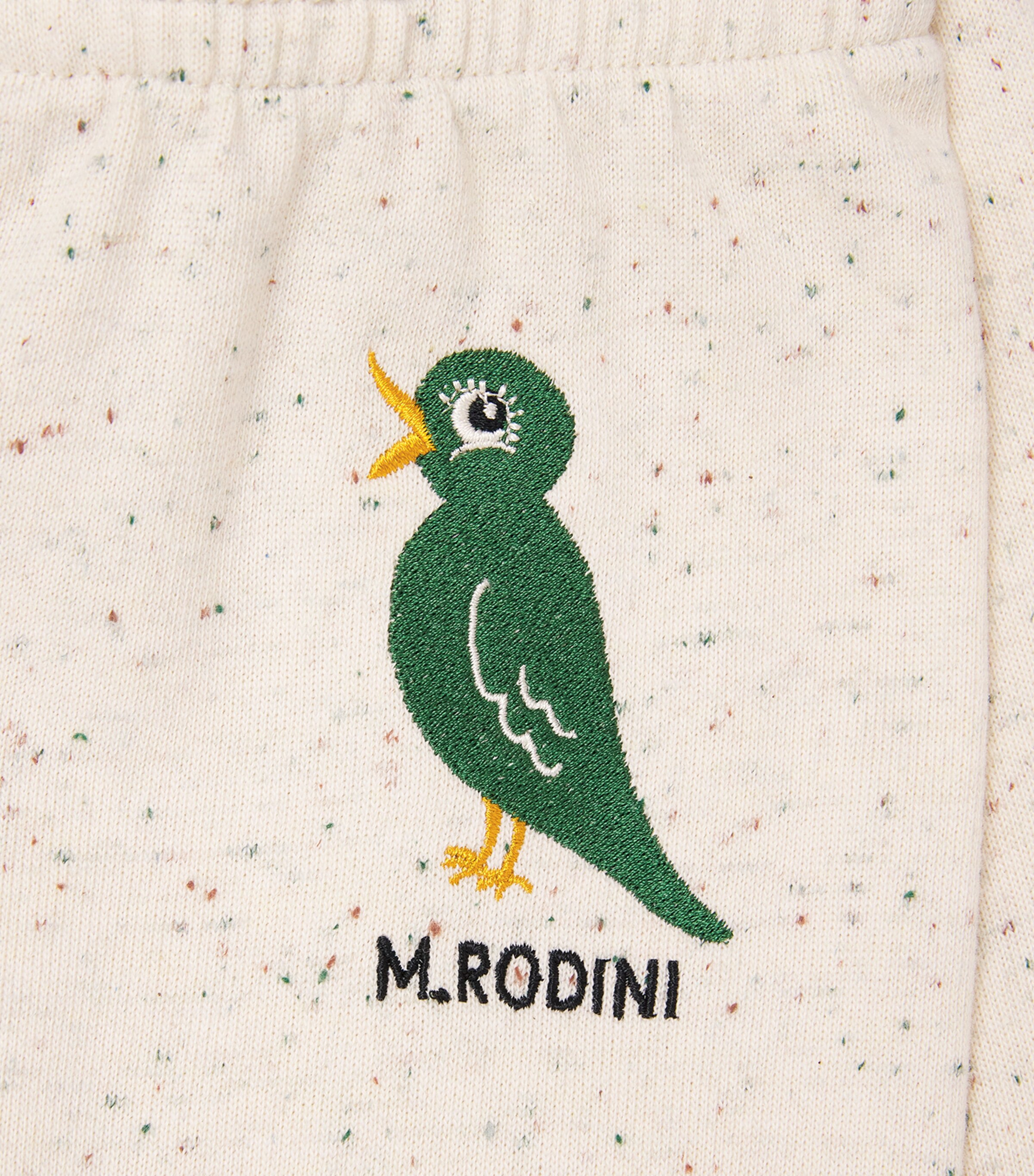 Mini Rodini Organic Cotton Embroidered Sweatpants (3-11 Years) Offwhite Image 3