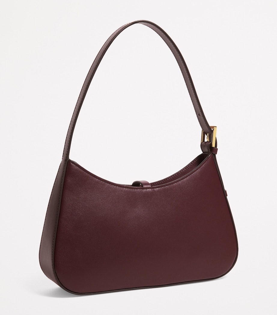 Demellier Leather Tokyo Shoulder Bag Burgundy Image 3