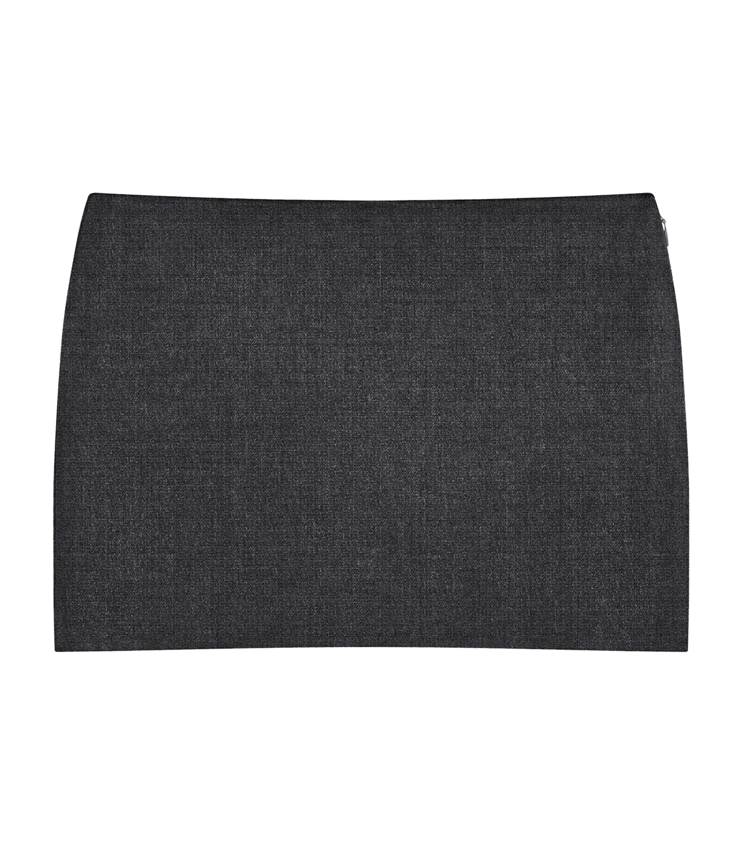 Wool Mini Skirt GREY MIX Image 1
