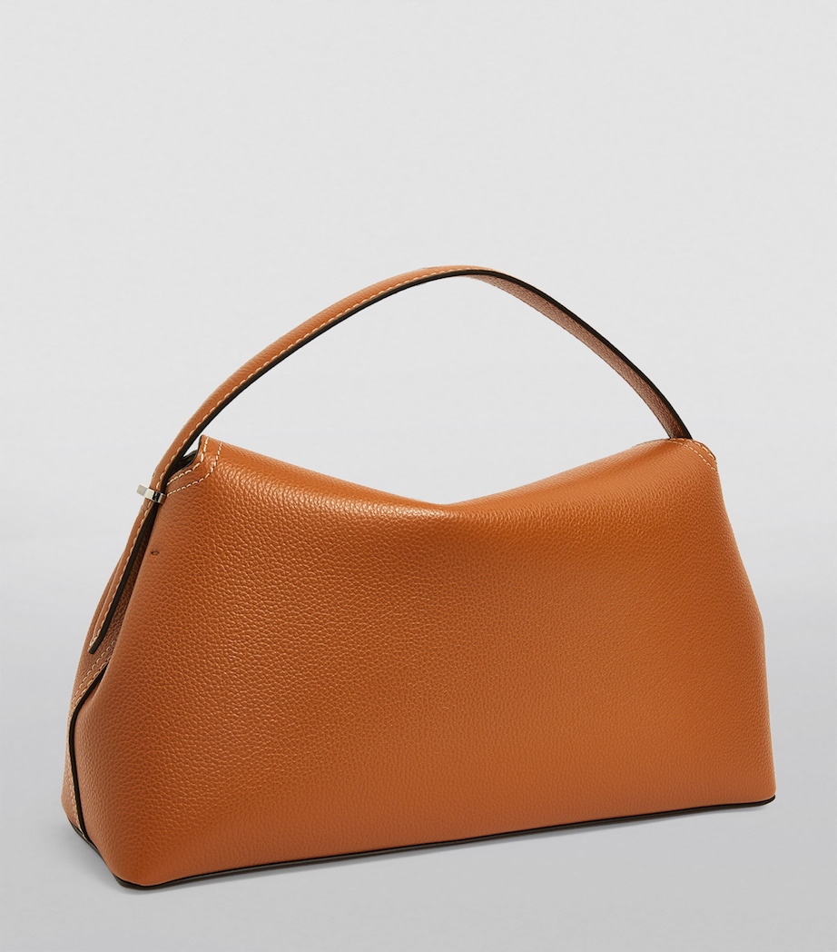 Leather T-Lock Top-Handle Bag TAN 105 Image 2