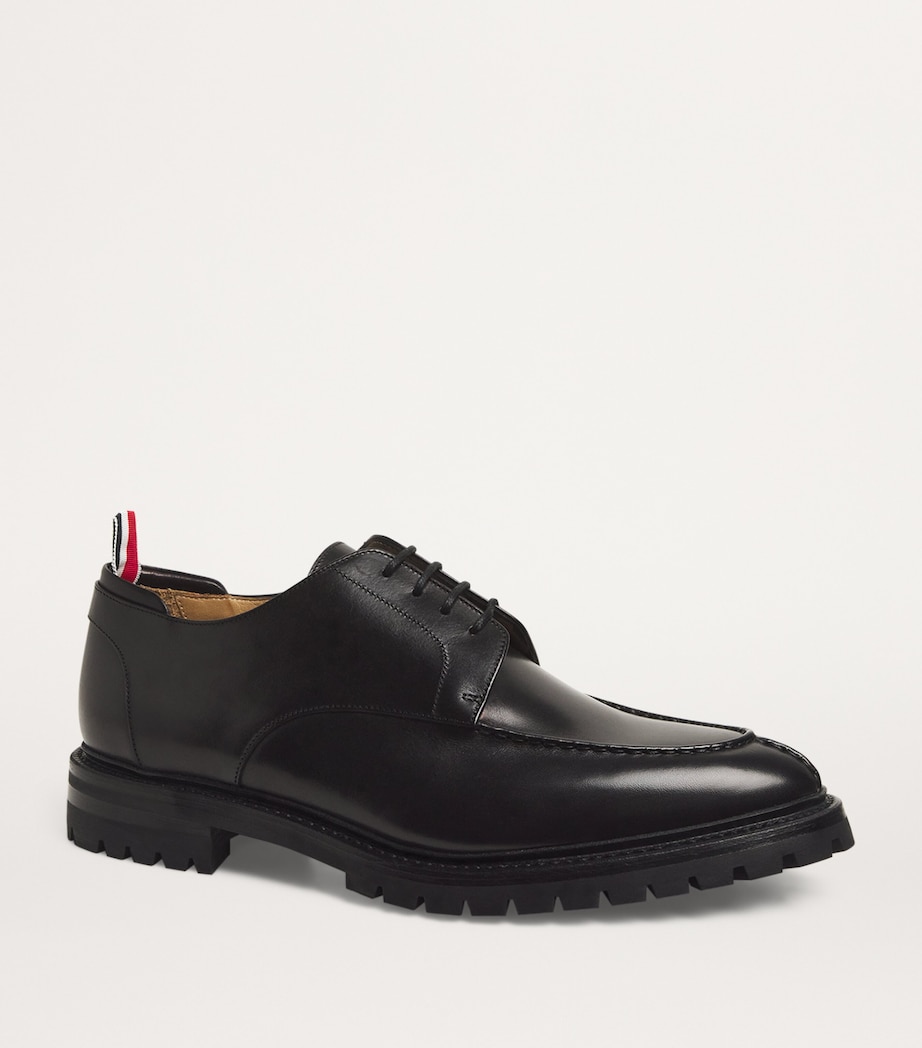 Leather Commmando Derby Shoes BLACK Image 5