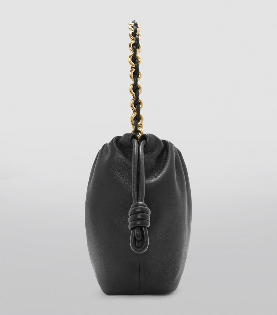 Mini Leather Flamenco Purse BLACK Image 5