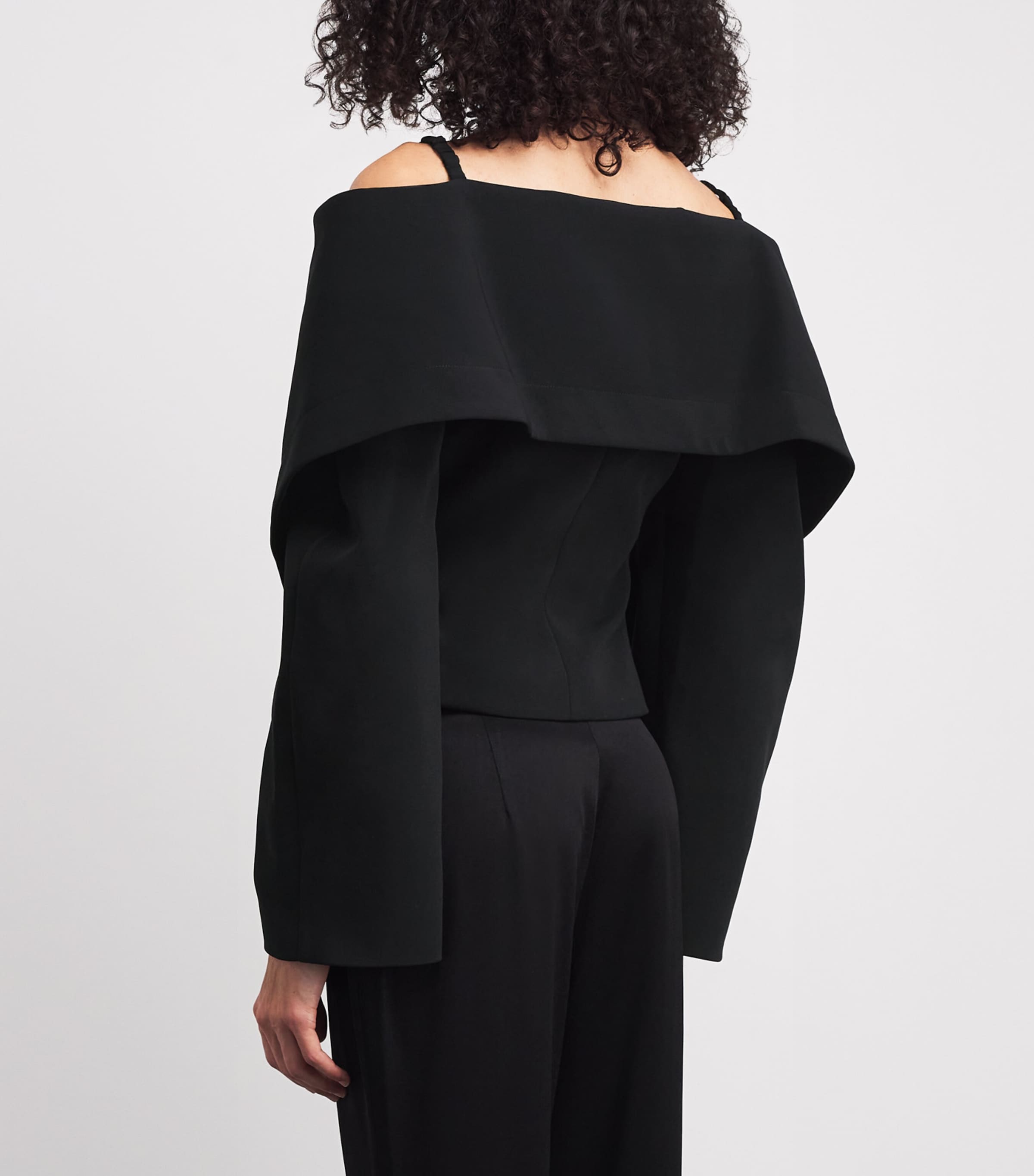 Fold-Over Amantha Blazer BLACK Image 4