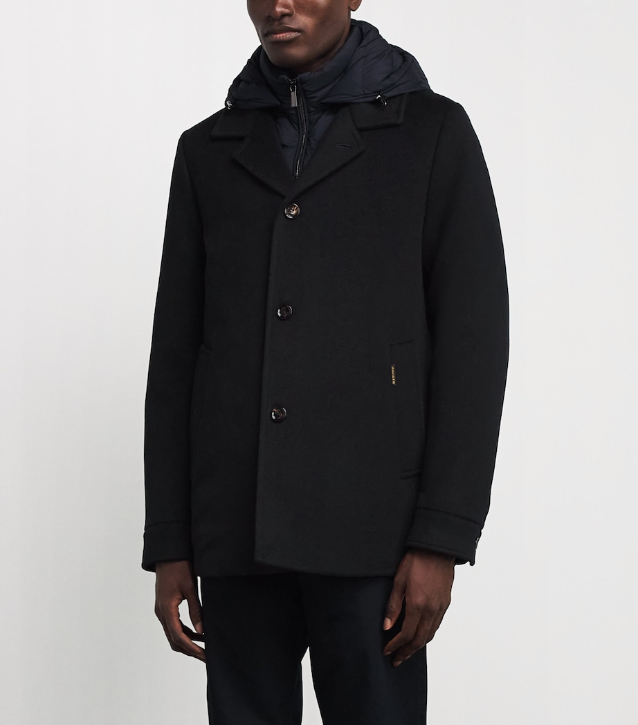 Moorer Mens Hybrid Coat Navy Image 4