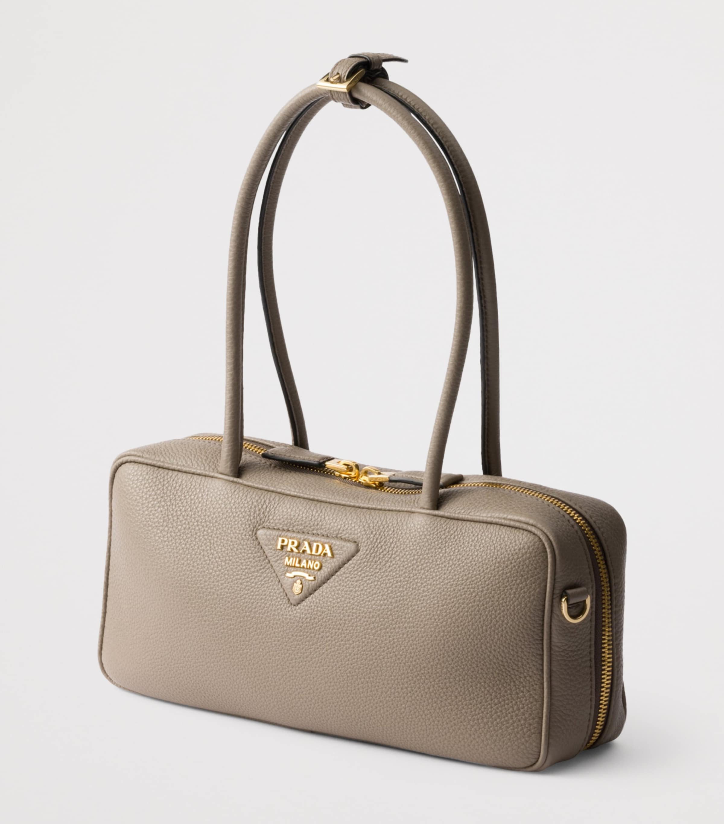 Prada Medium Leather Top-Handle Bag | Harrods UK