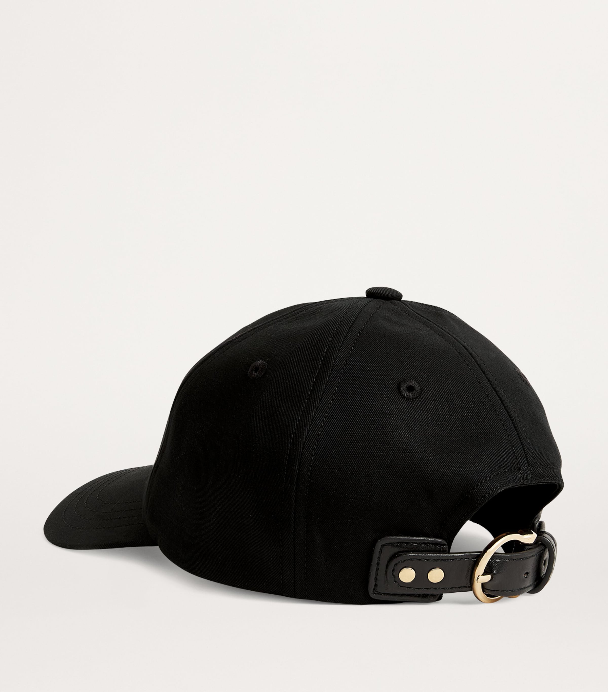 Cotton Logo-Embroidered Baseball Cap BLACK Image 3