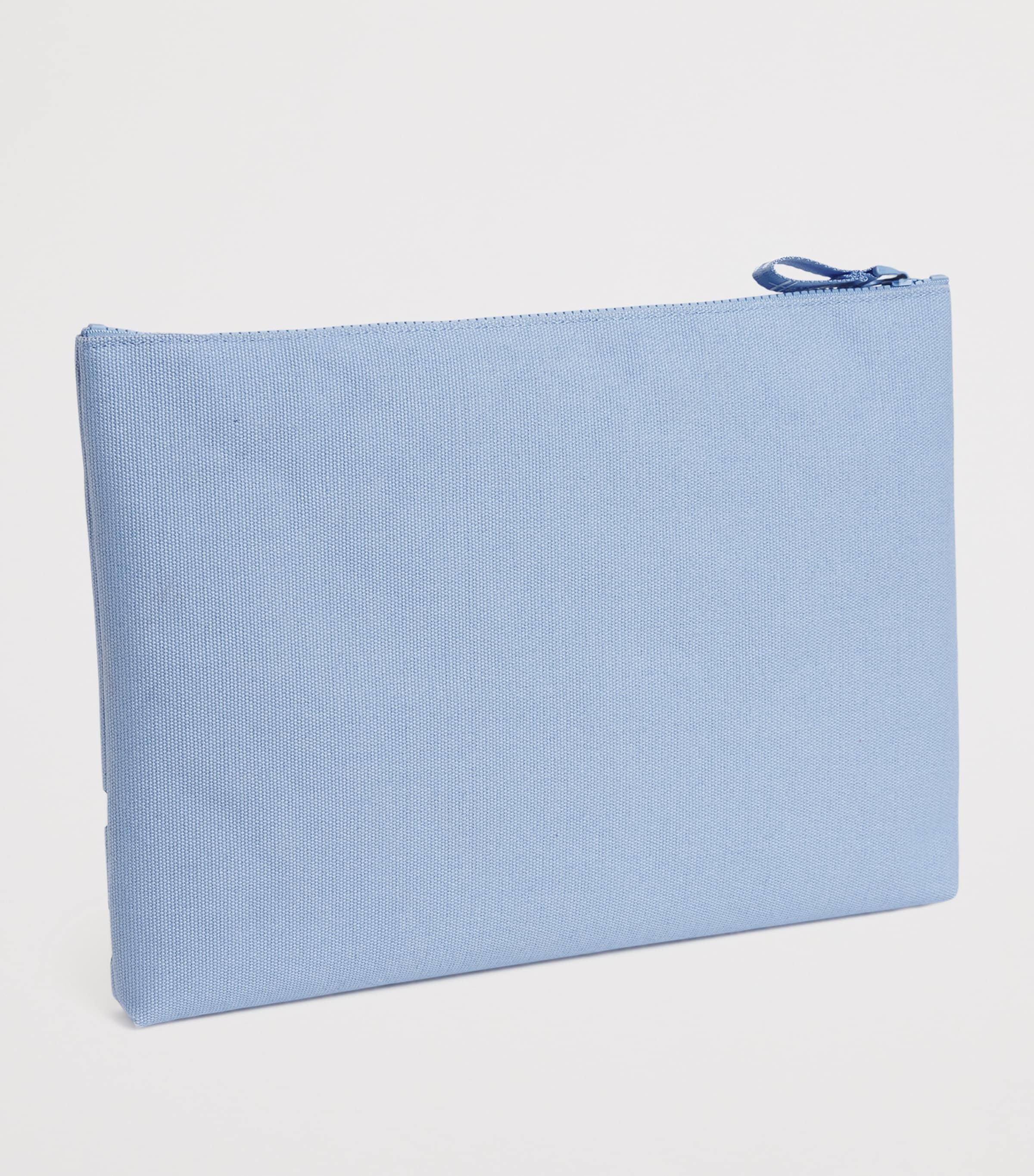 Large Cotton Logo Pouch BLUE Image 2