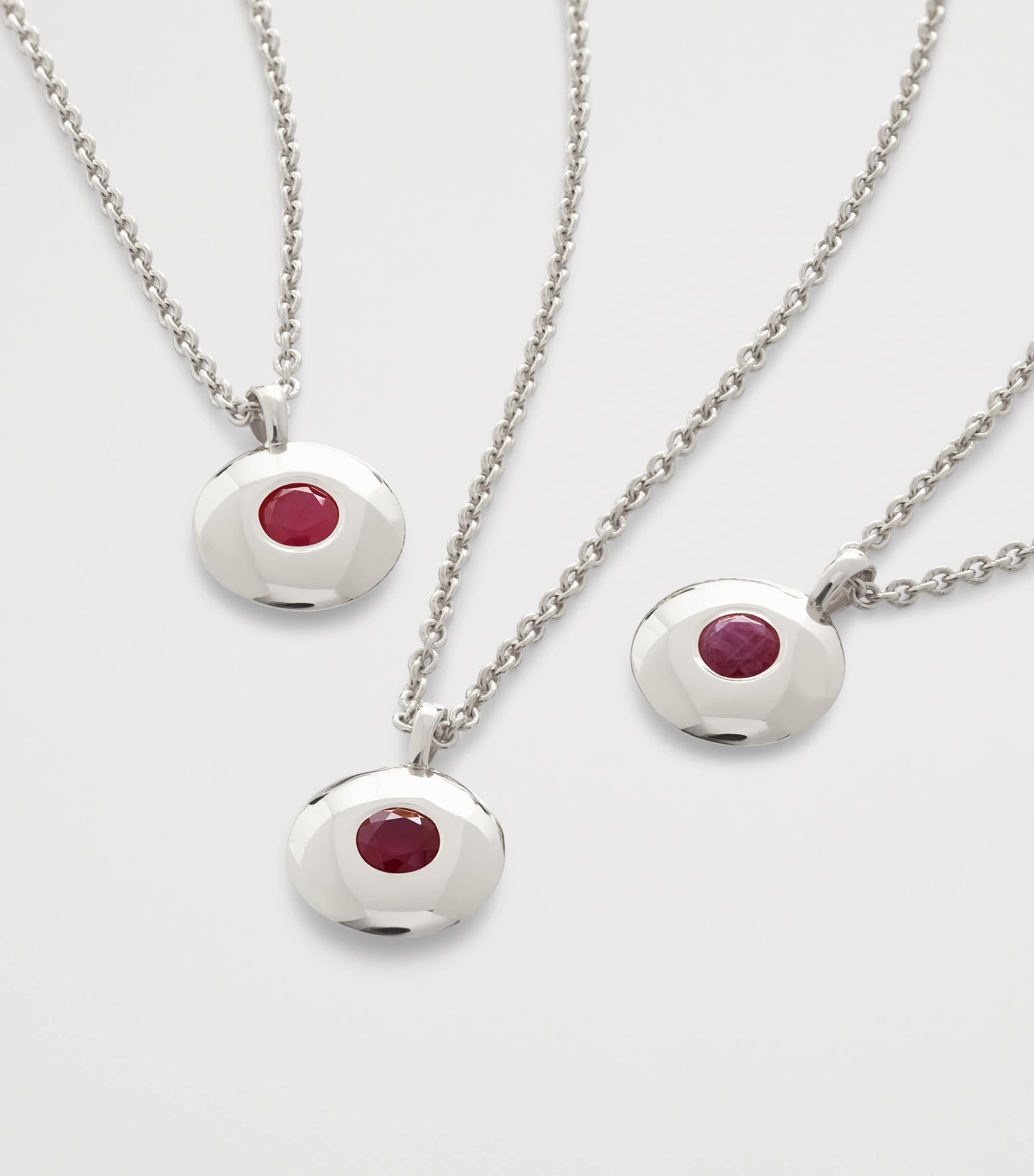 Monica Vinader Sterling Silver and Ruby July Birthstone Necklace — photo 5