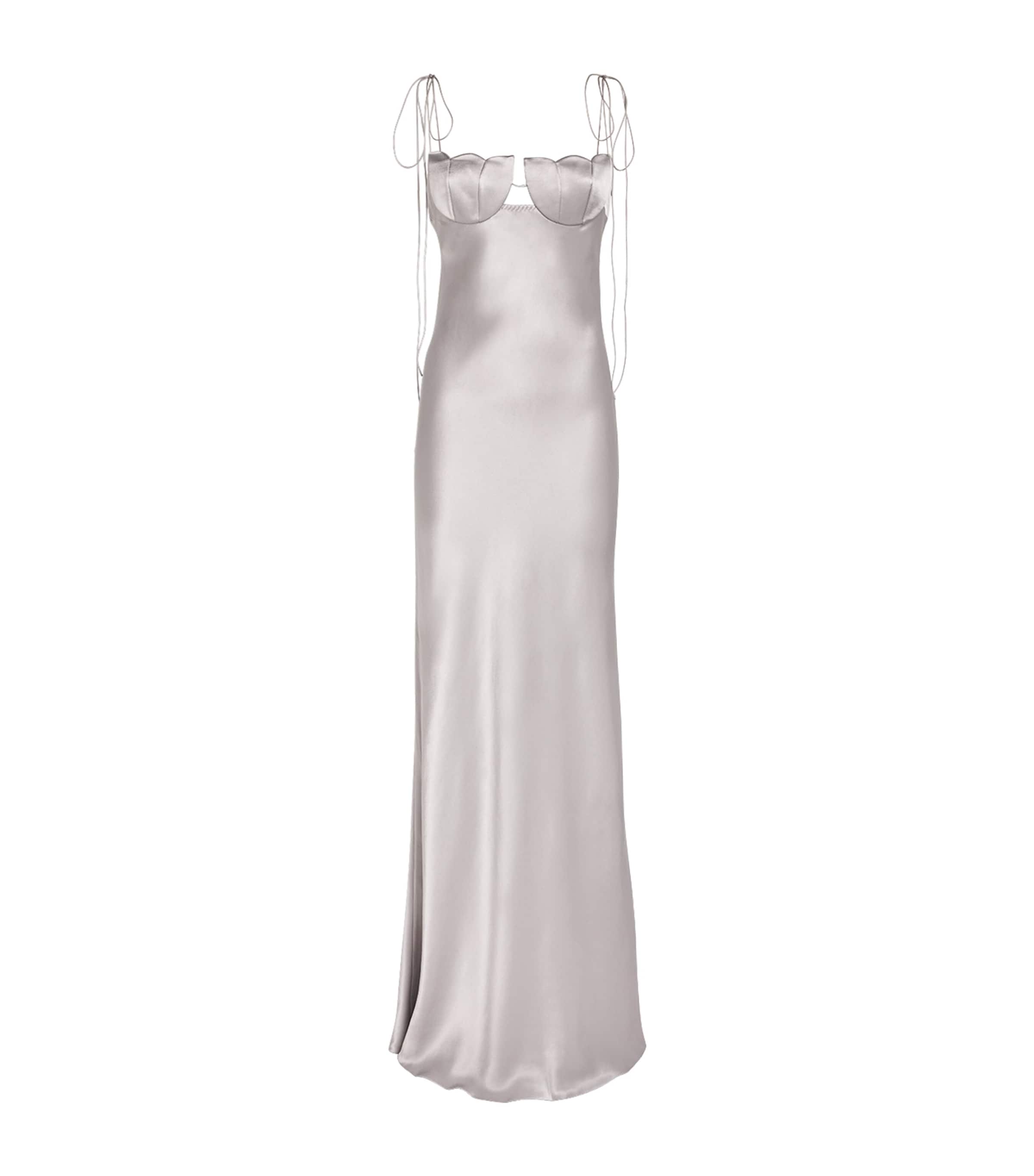 ANNA OCTOBER SATIN TULIP MAXI DRESS