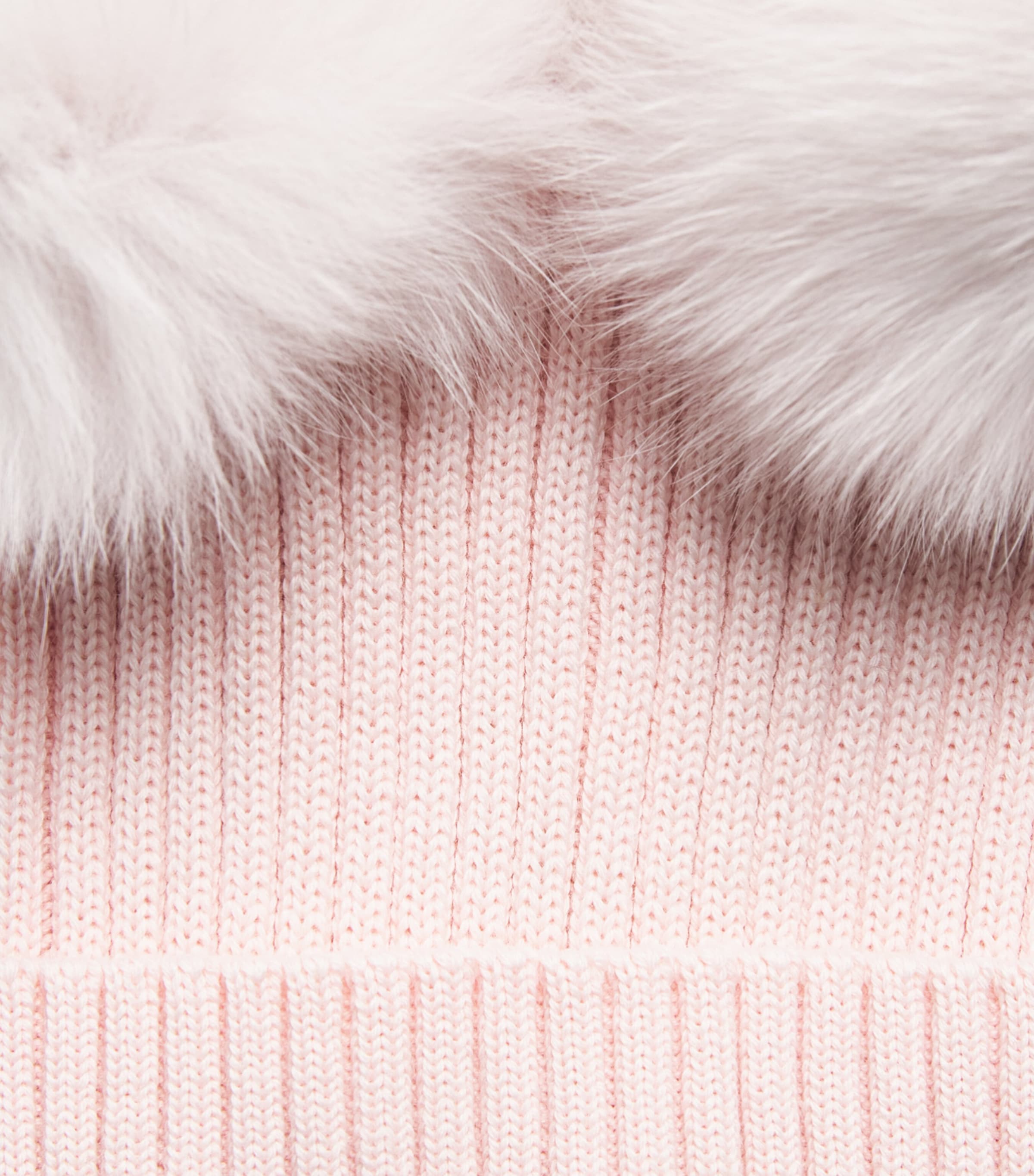 Bimbalo Wool-Blend Fur-Trim Beanie (1-24 Months) Pink Image 3