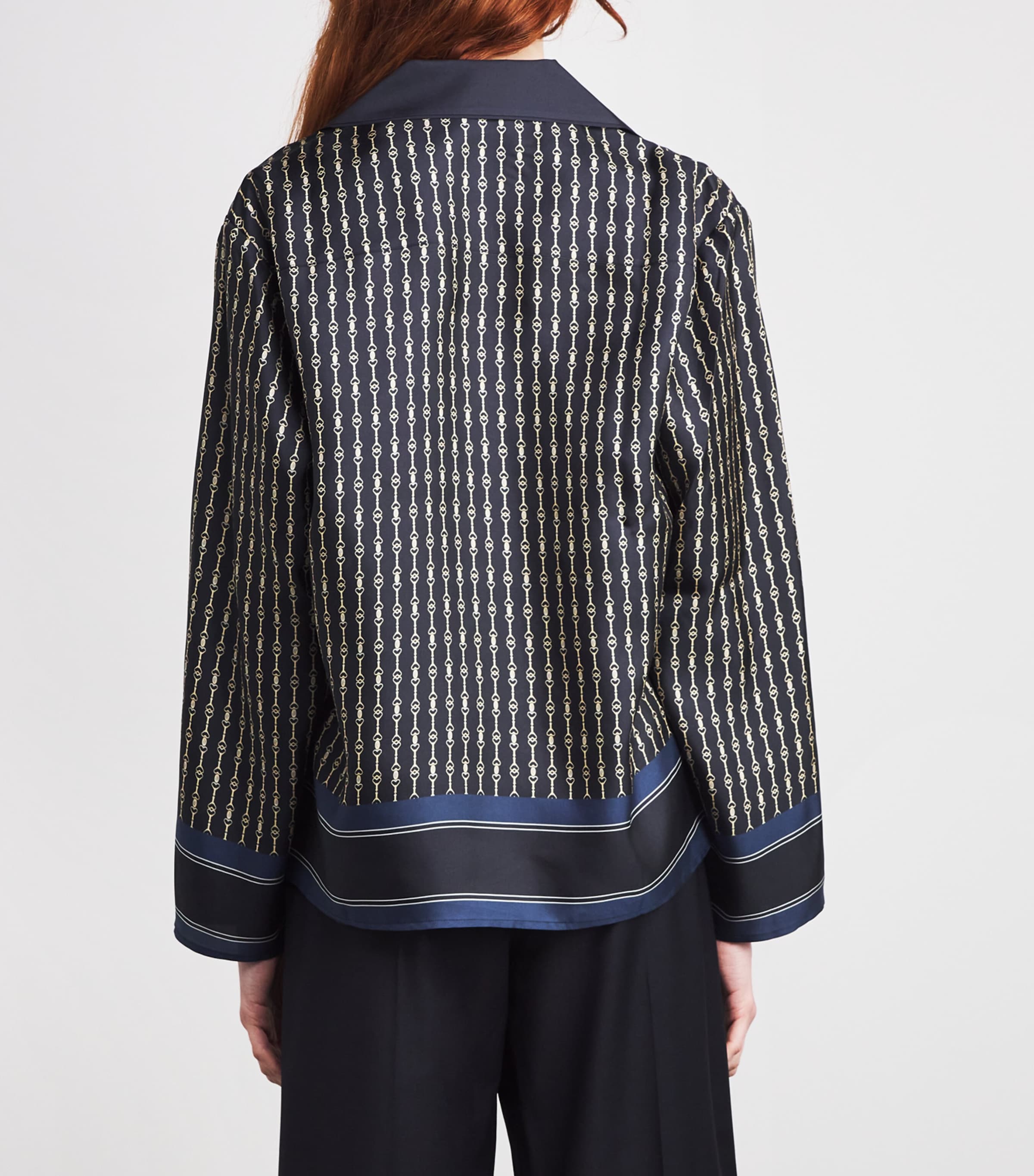 Silk Printed Colina Shirt DARK PRINT Image 4