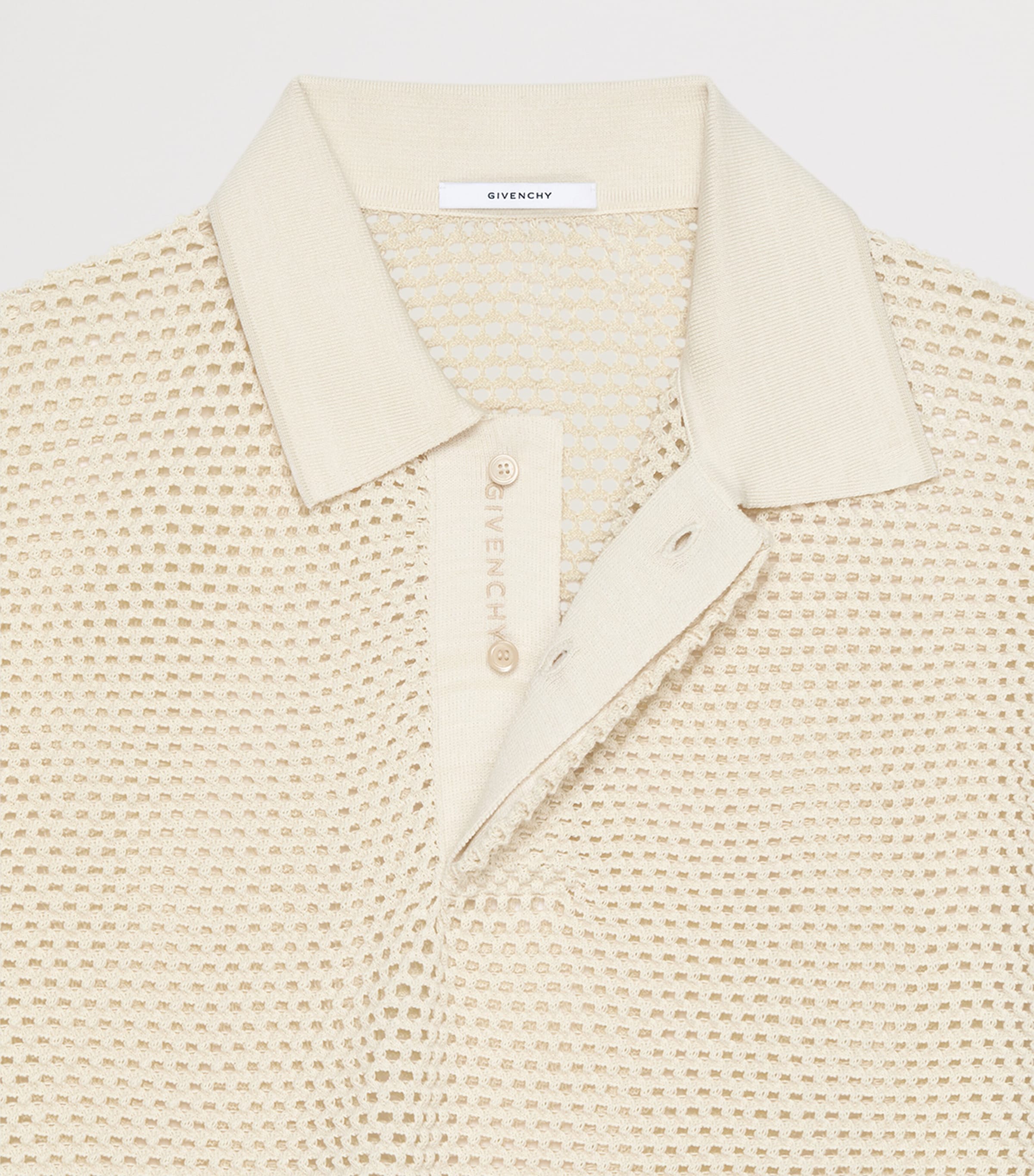 Crochet Polo Shirt ECRU Image 2