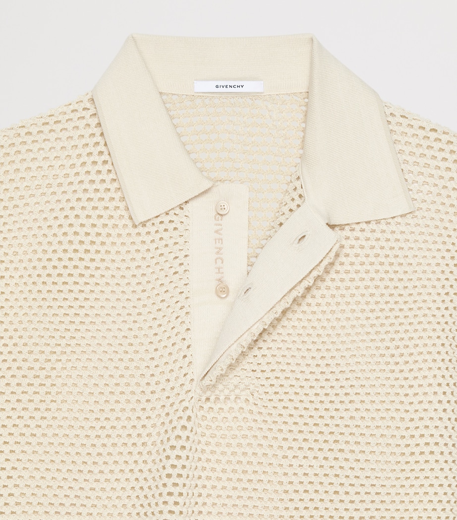Crochet Polo Shirt ECRU Image 2