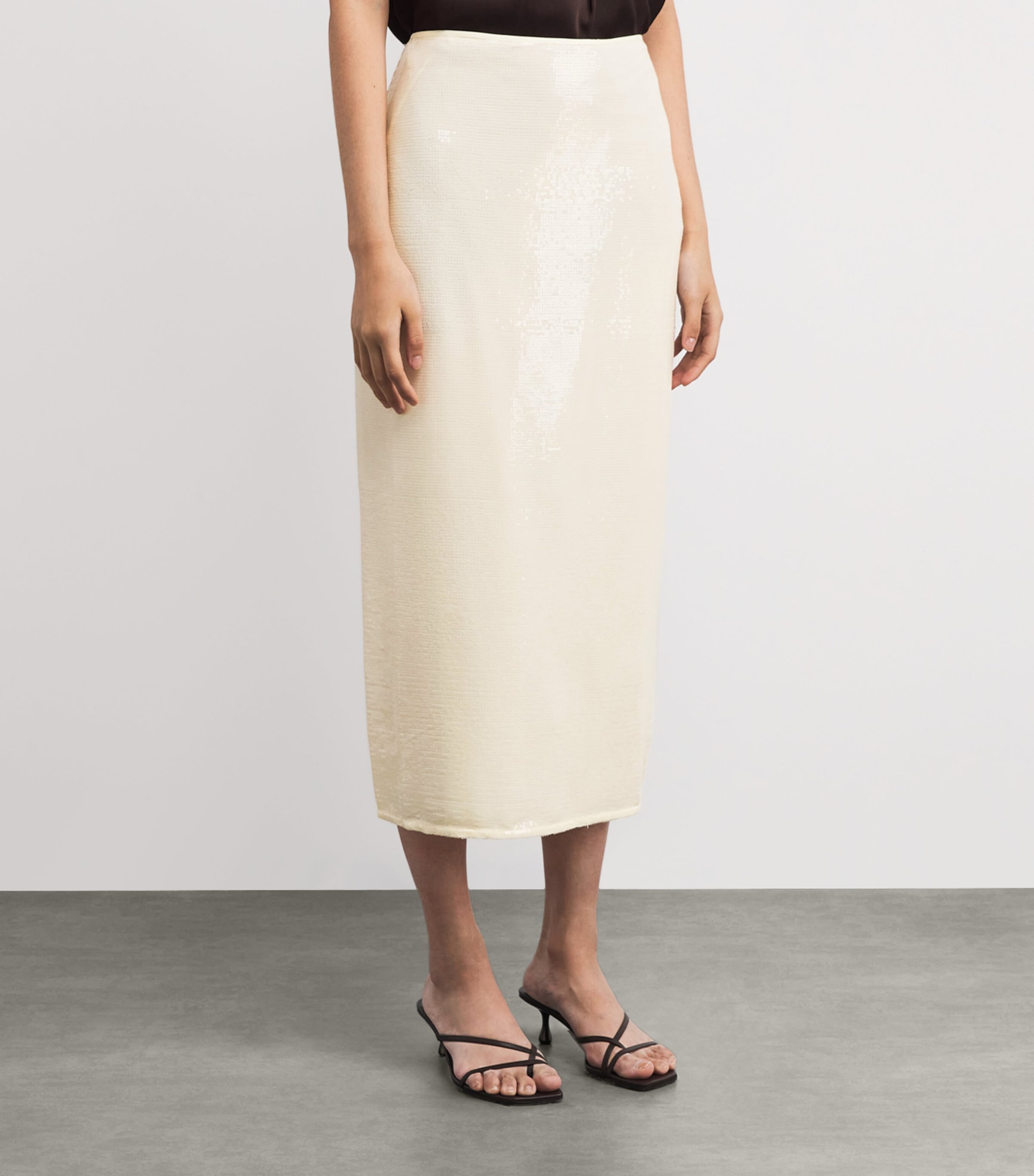 Sequin Marisol Midi Skirt 111 PEARL Image 3