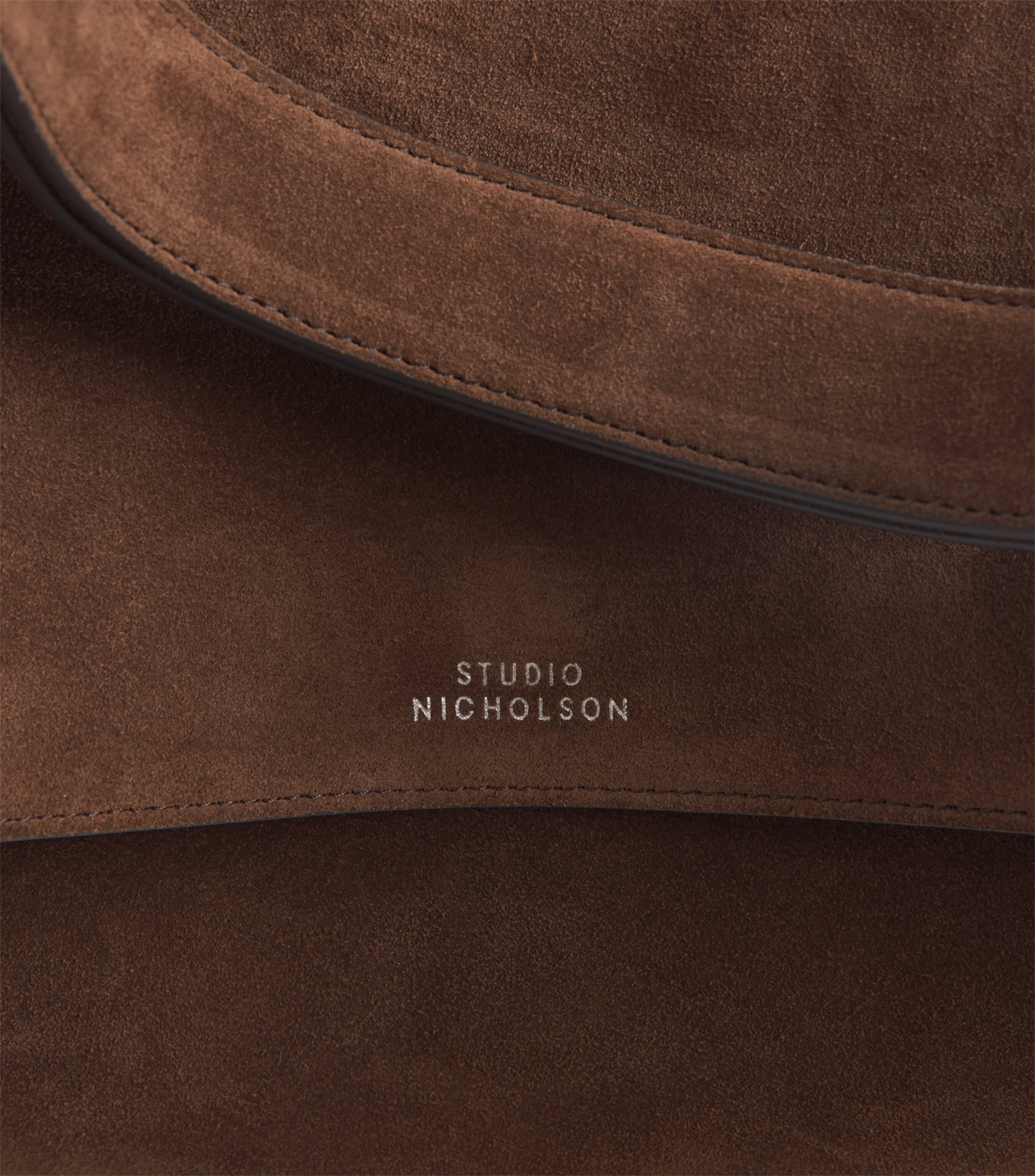 Studio Nicholson Suede Shiboru Shoulder Bag Cocoa Image 5