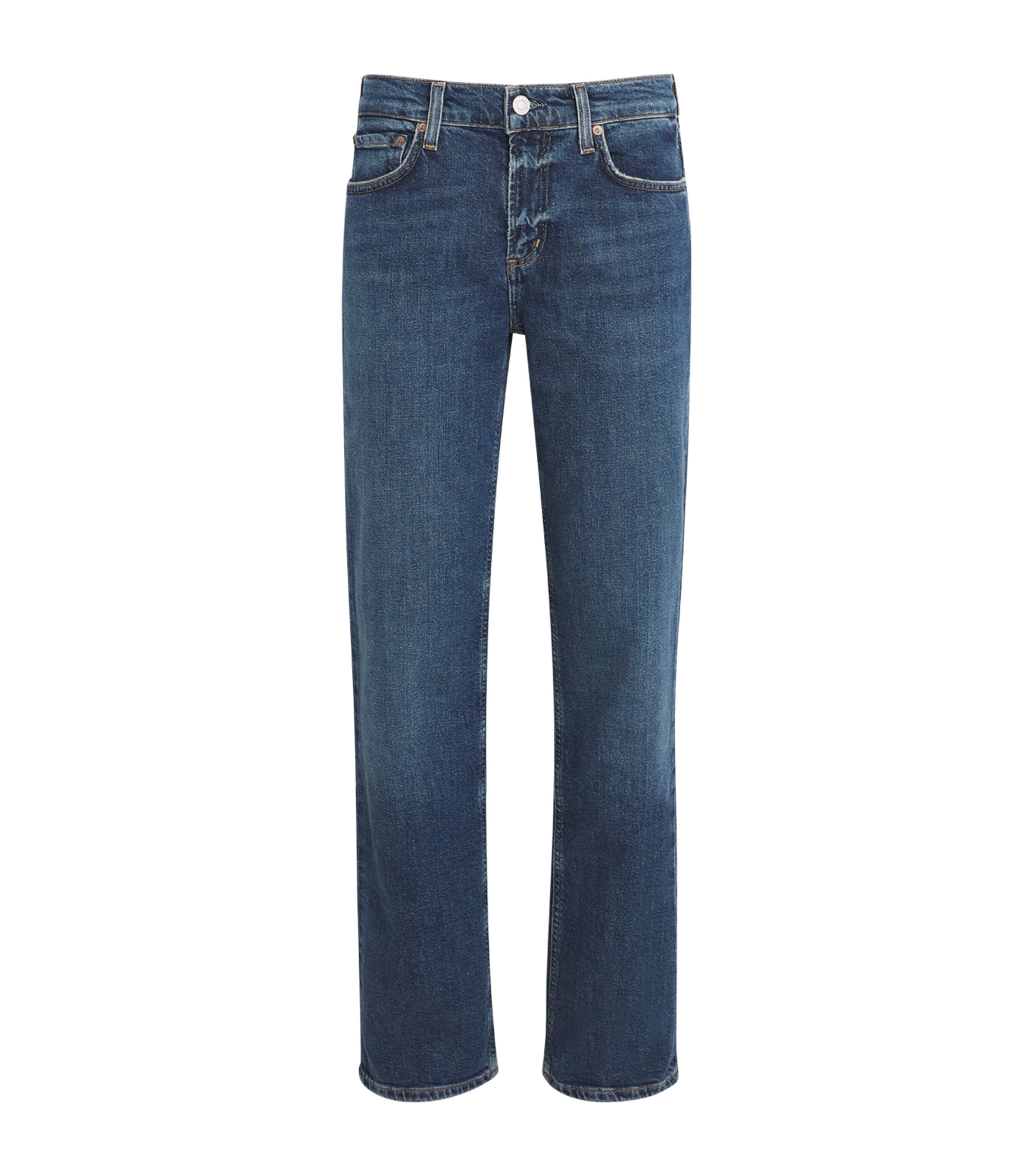 Agolde Low-rise Slim Jeans In Blue