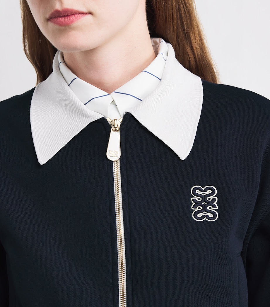 Cropped Dual-Tone Sweatshirt DEEP BLU Image 6