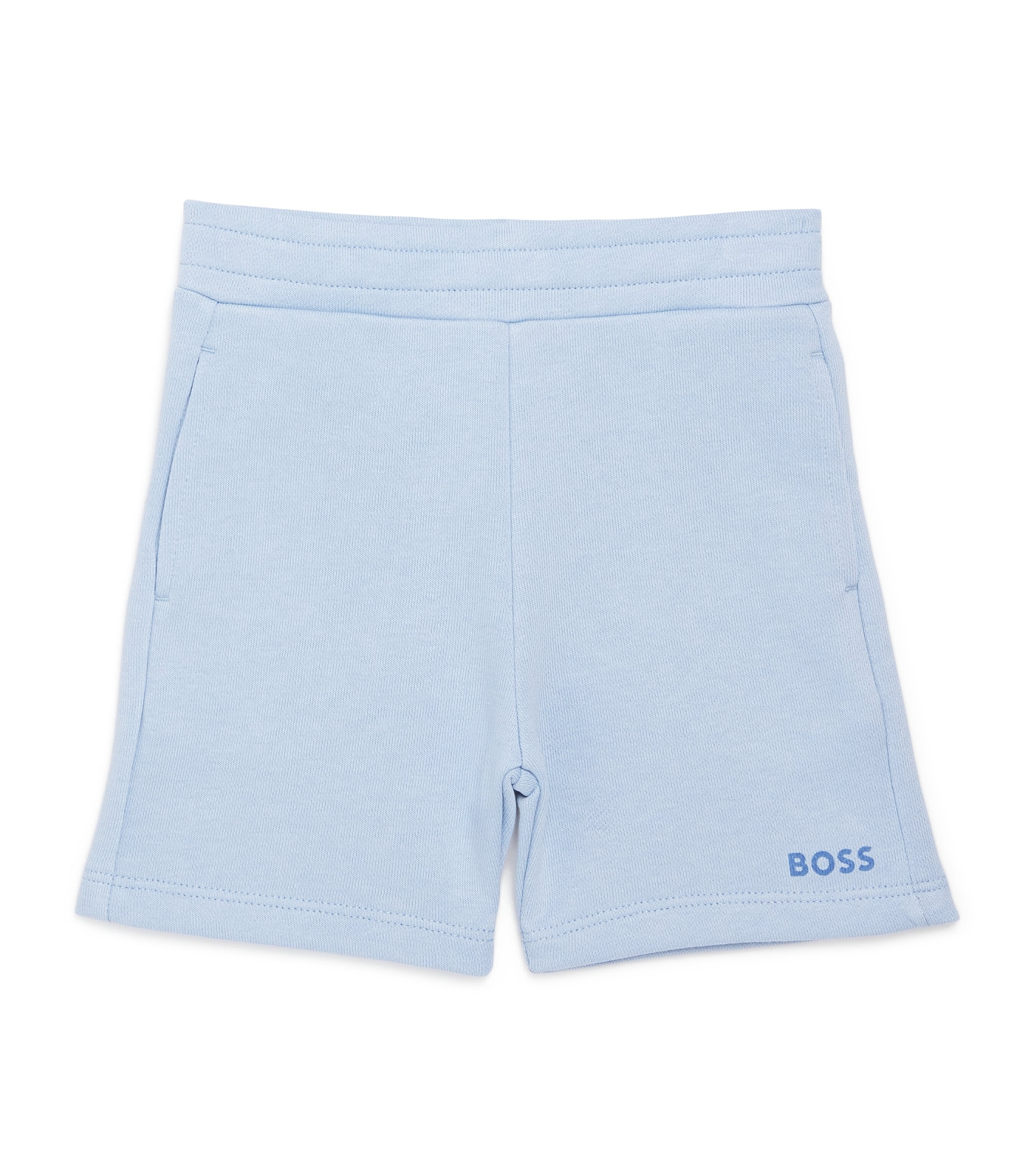 BOSS Kidswear Stretch-Cotton Logo Sweatshorts (3-18 Months) Persian Blue Image 1