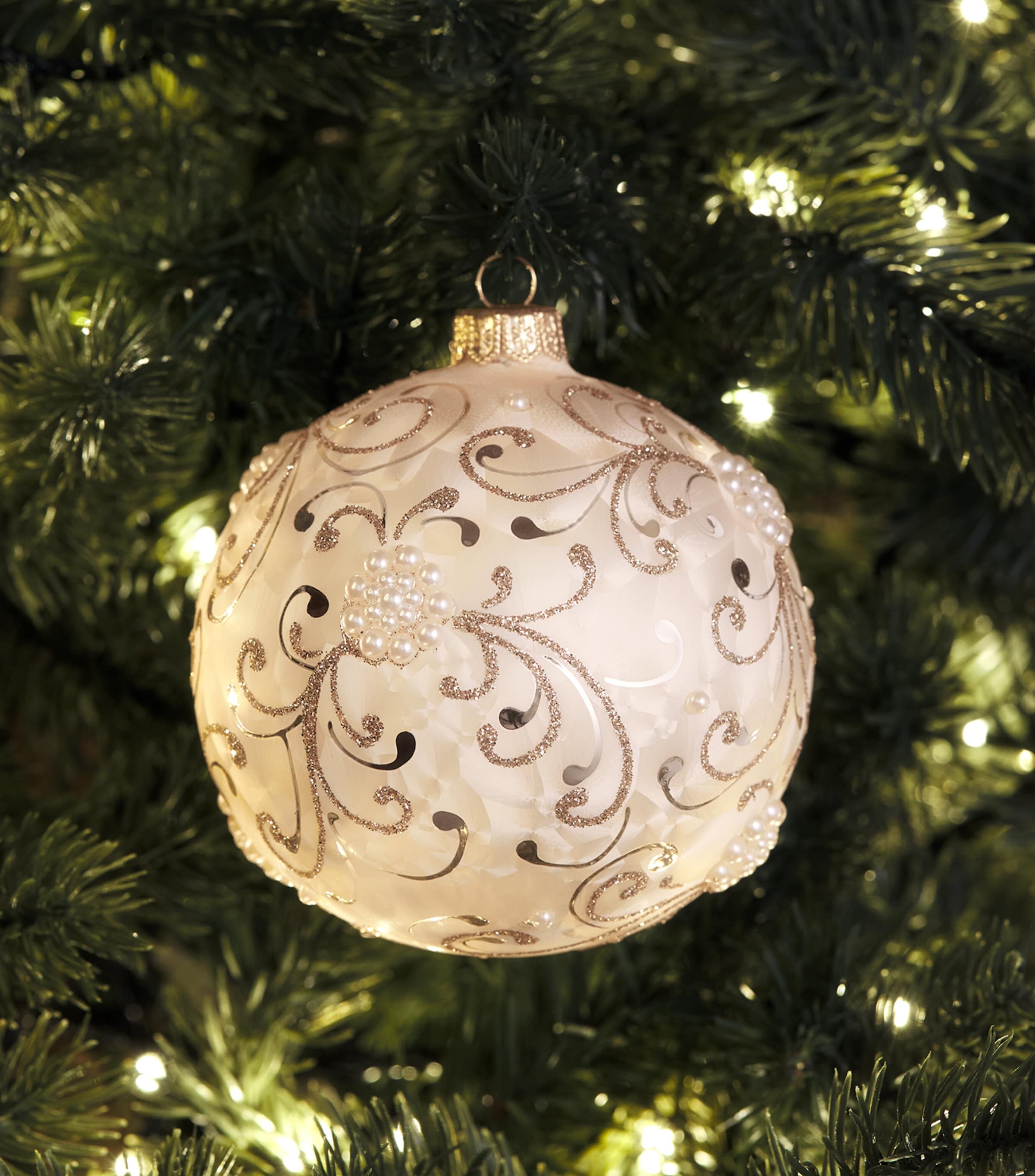 Harrods Faux Pearl Cluster Bauble Chmpgn Frst Effct Image 3