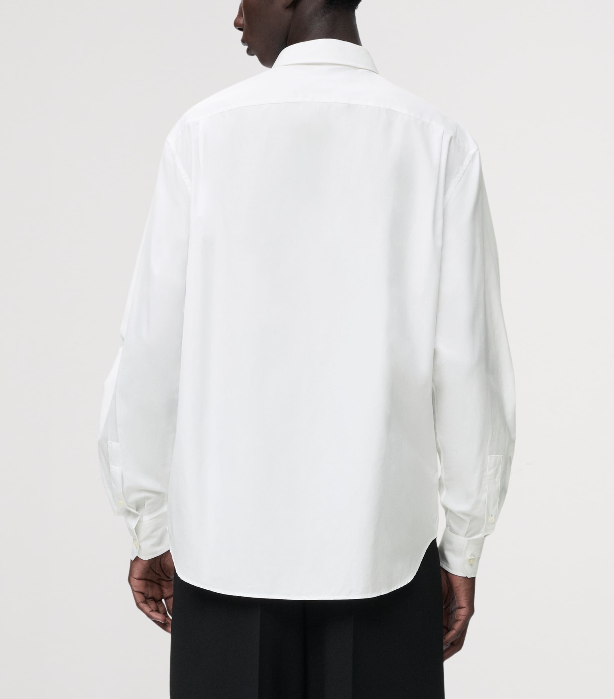Cotton-Blend Poplin Shirt WHITE Image 4