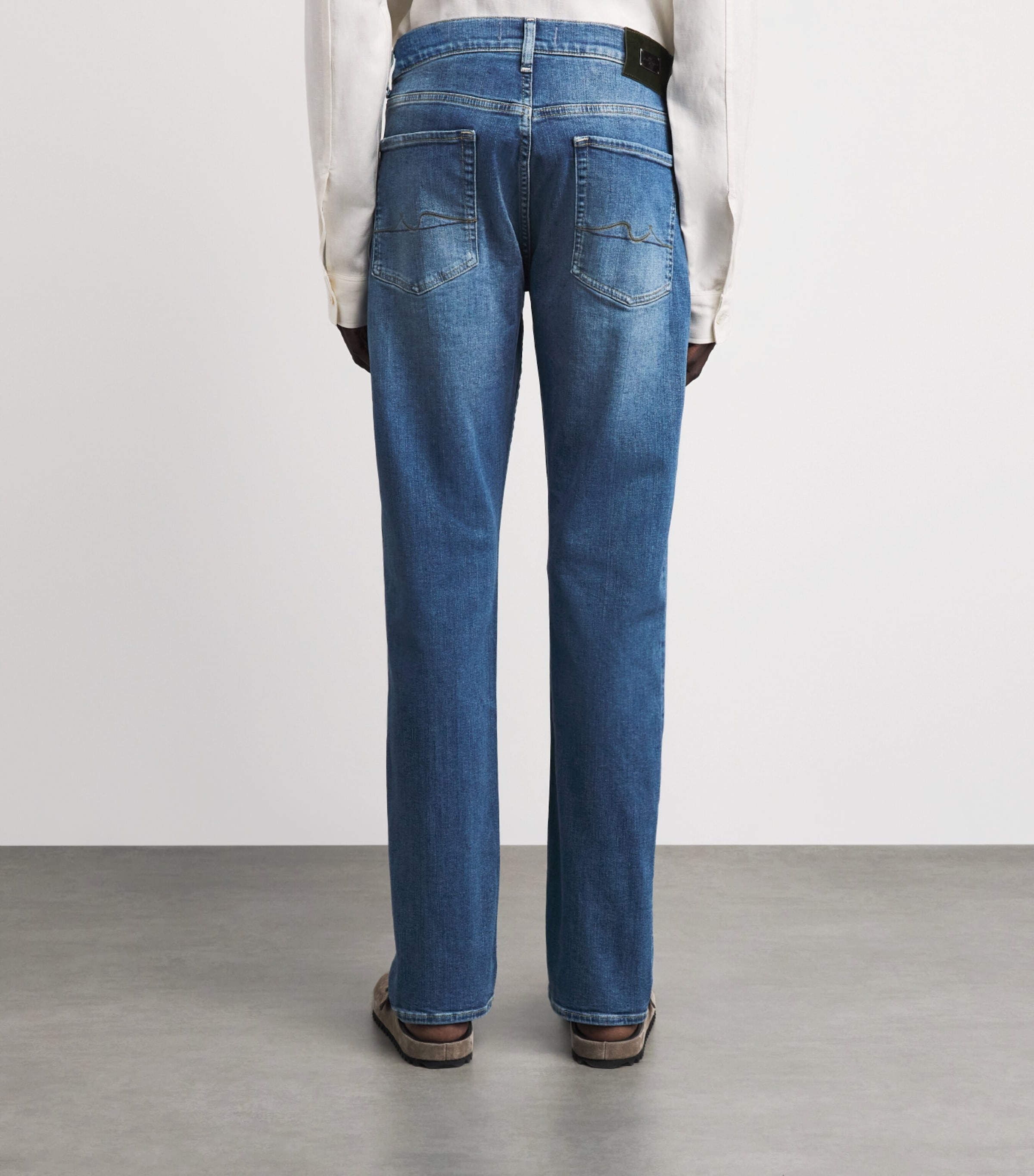 7 For All Mankind Mens Slimmy Jeans Light Blue Image 5
