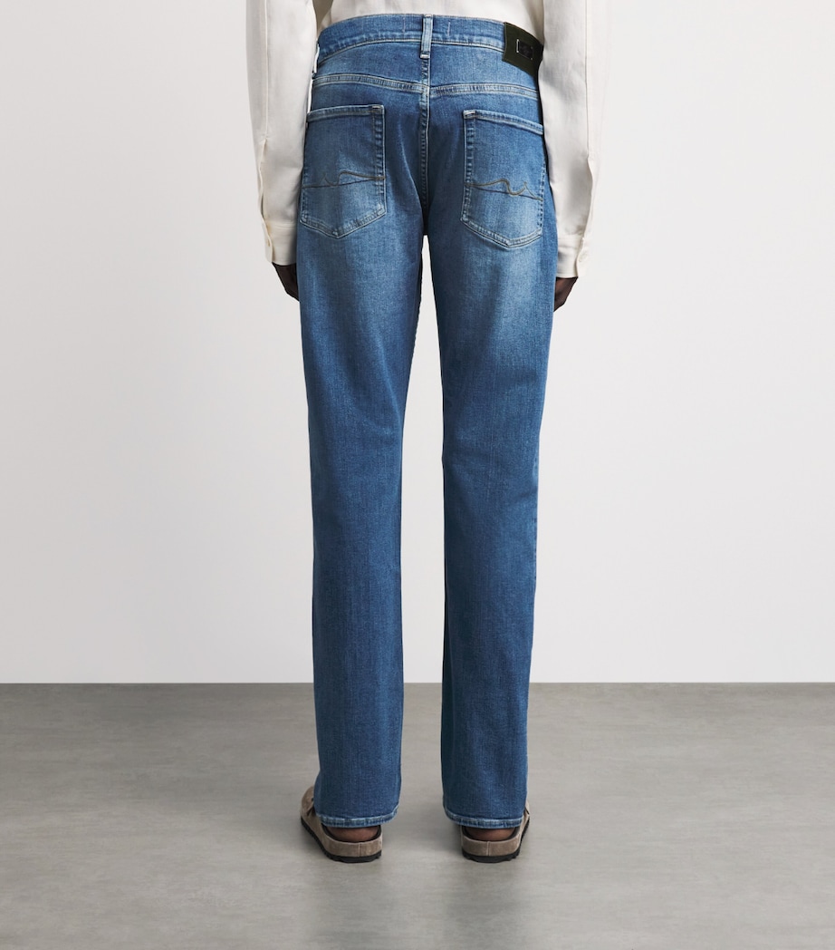 7 For All Mankind Mens Slimmy Jeans Light Blue Image 5