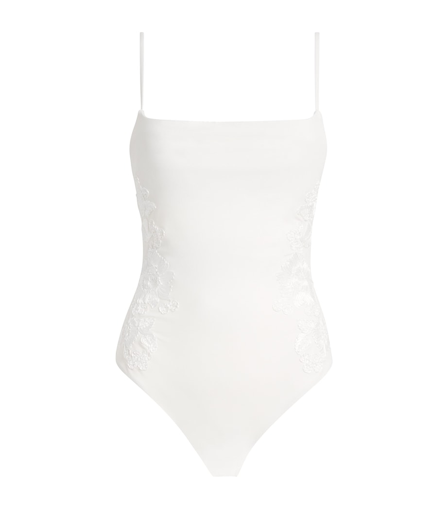 Embroidered Juniper Swimsuit IVORY Image 1