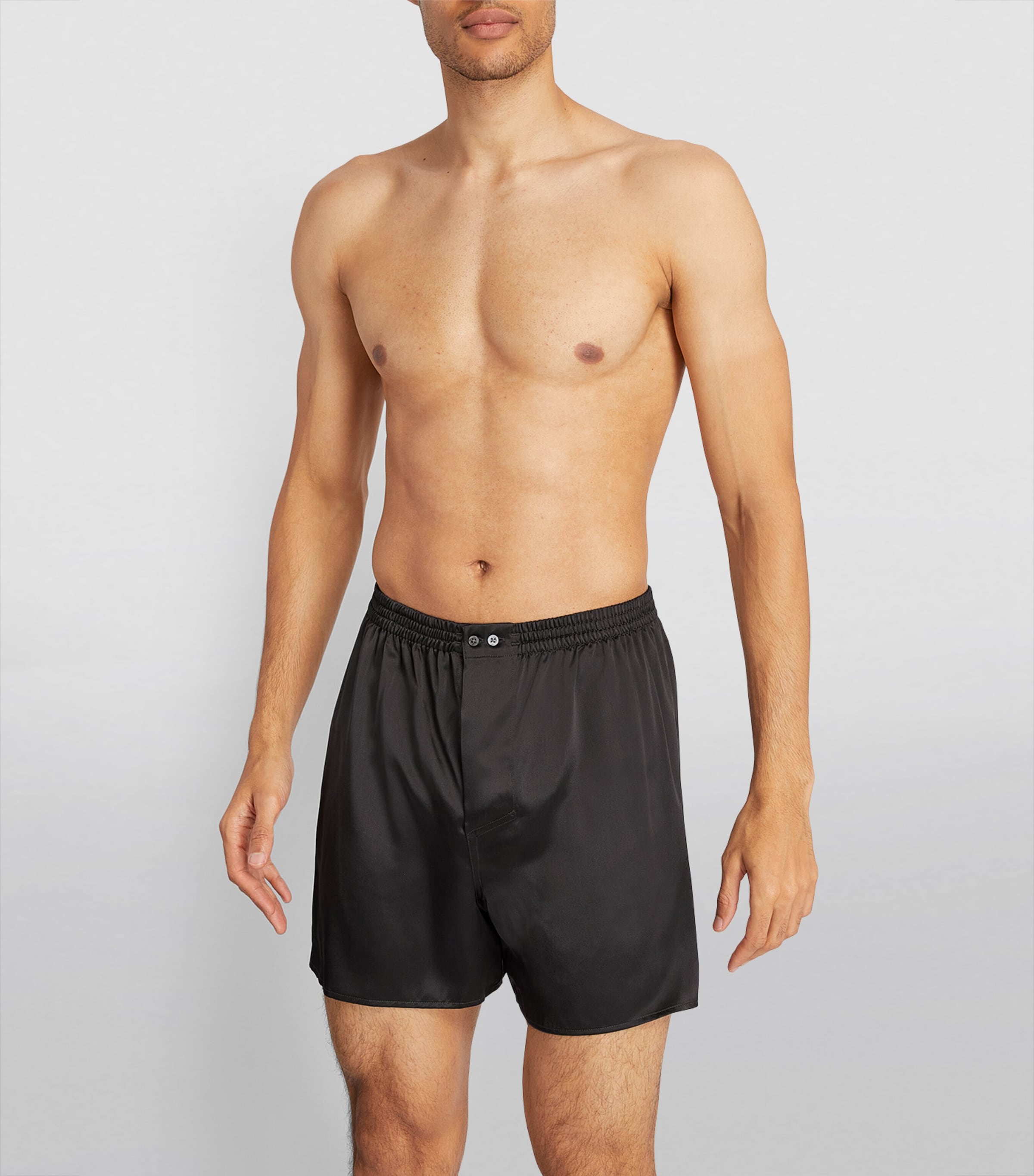 Silk Relaxed Boxers 067 ANTHRAZIT Image 2