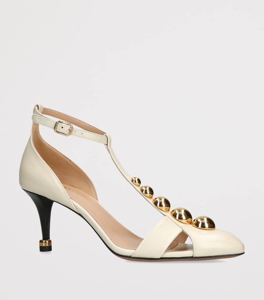 Leather Cleia Heeled Sandals 70 WHITE Image 3