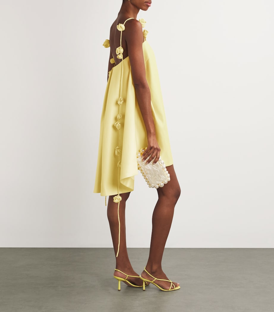 LEO LIN Yellow Rose-Detial Fiona Mini Dress | Harrods US LEO LIN Yellow Rose-Detial Fiona Mini Dress | Harrods US