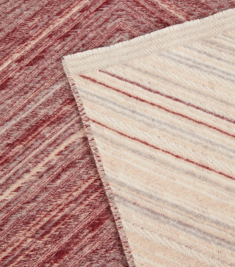 Wool-Cashmere Catullo Throw (130cm x 190cm) 148-BEIGE MULTI Image 4