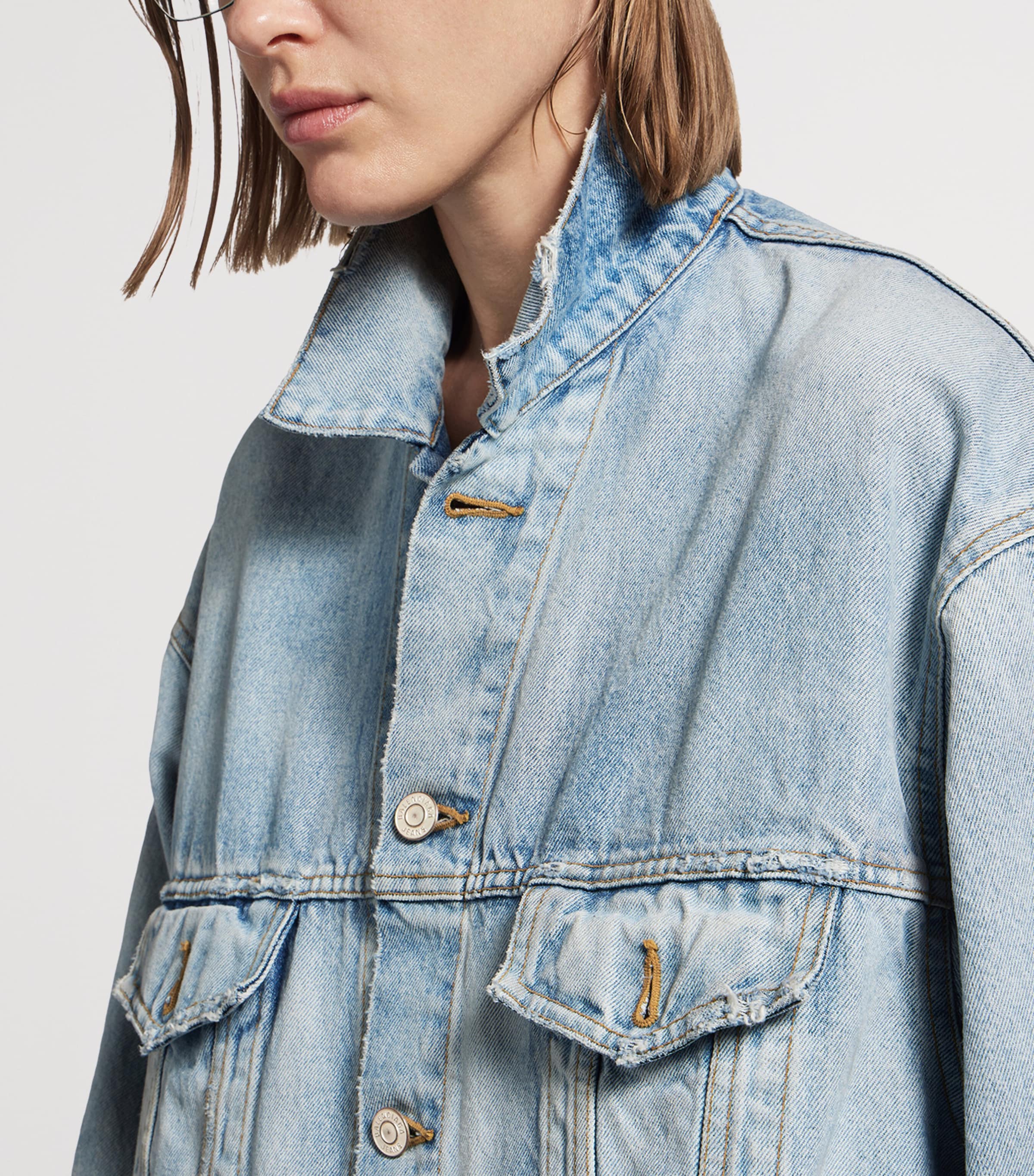 Distressed Denim Jacket 4009 Image 7