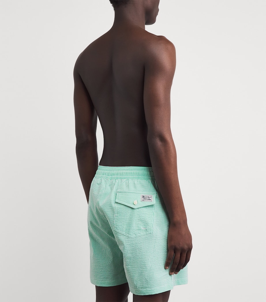 Polo Ralph Lauren Mens Seersucker Traveller Swim Shorts Key West Grn Stripe Image 4