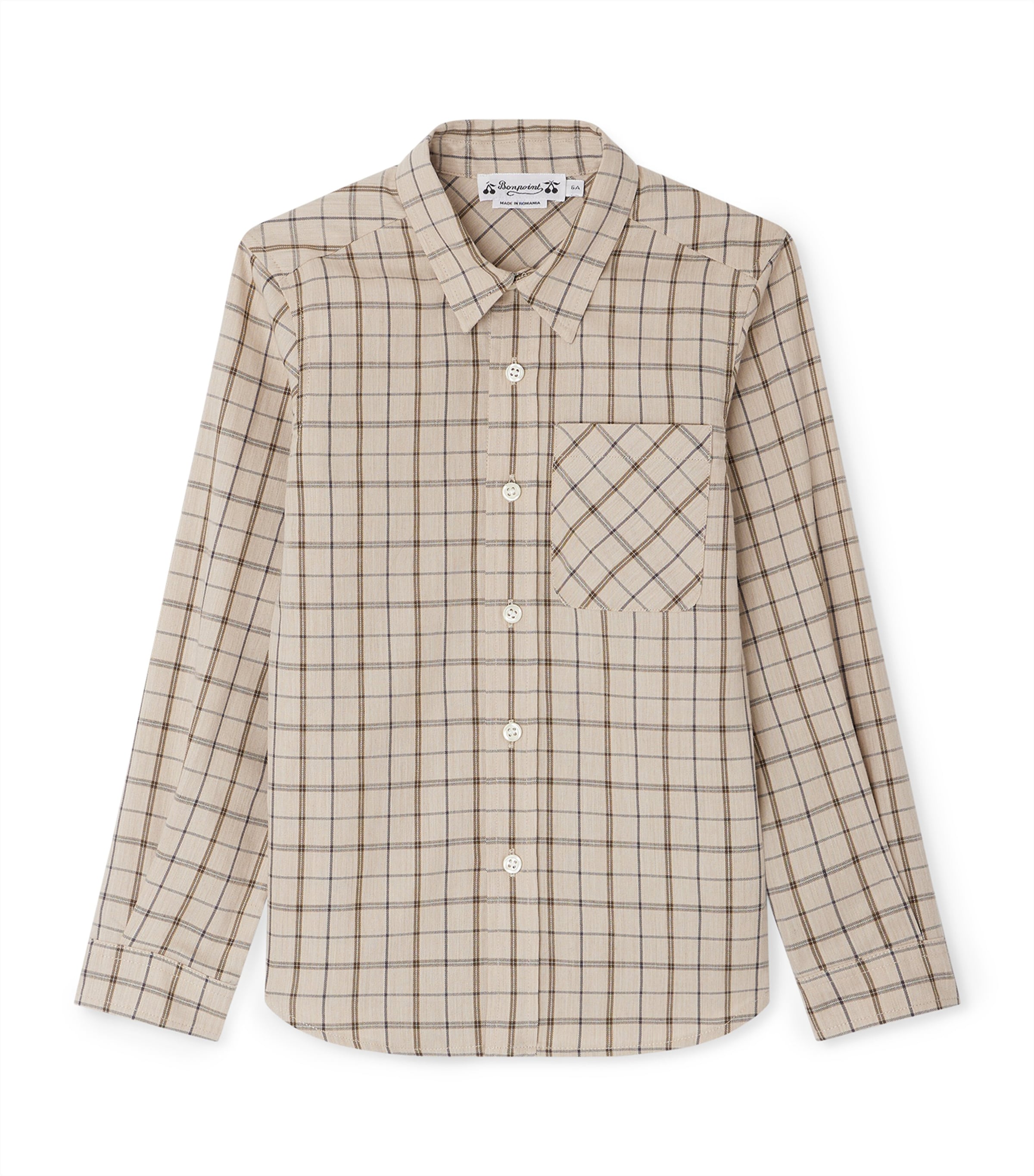Bonpoint Tango Checked Shirt In Neutral