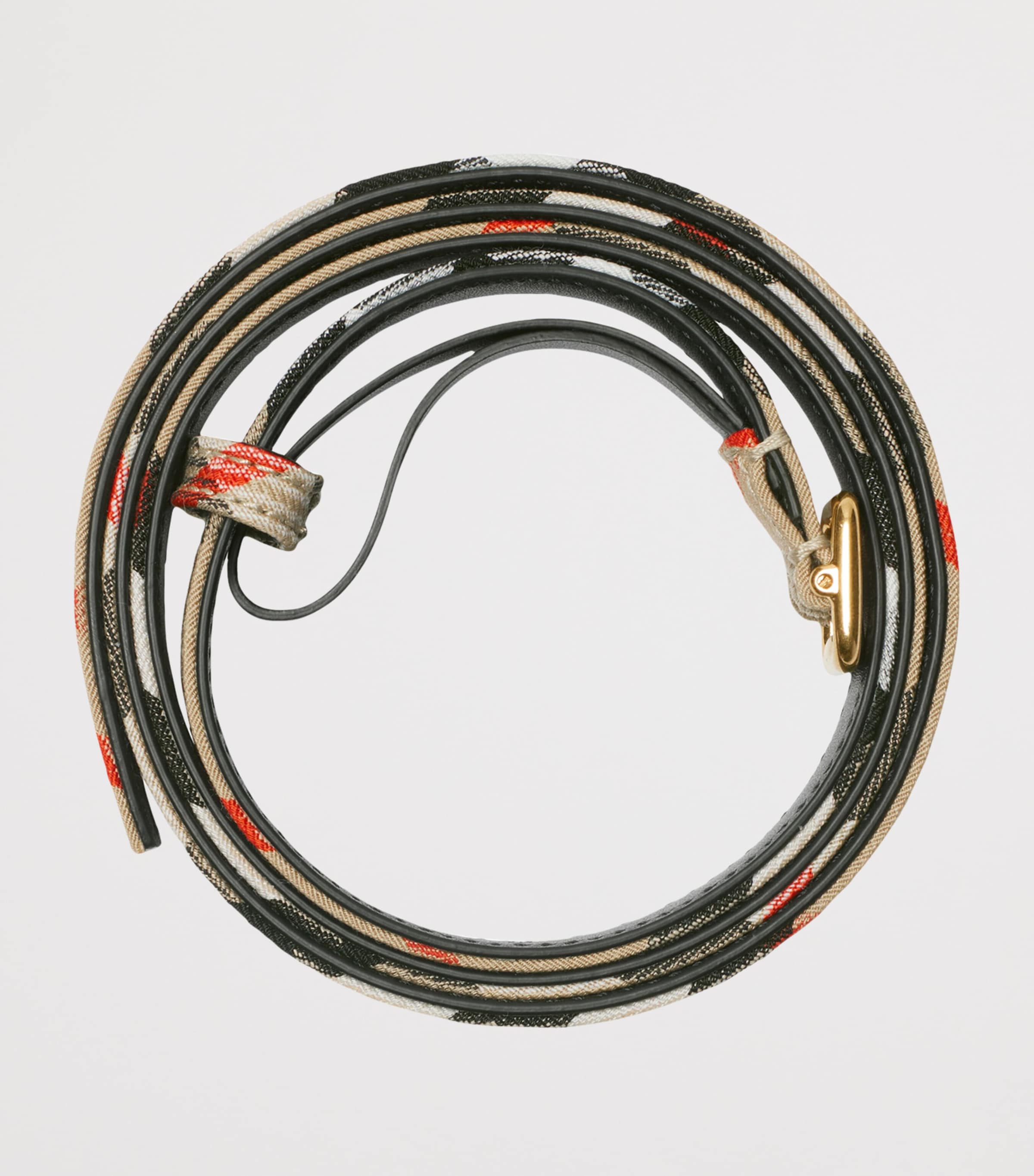 Burberry Thin Check B Buckle Belt Sand Ip Check Image 3