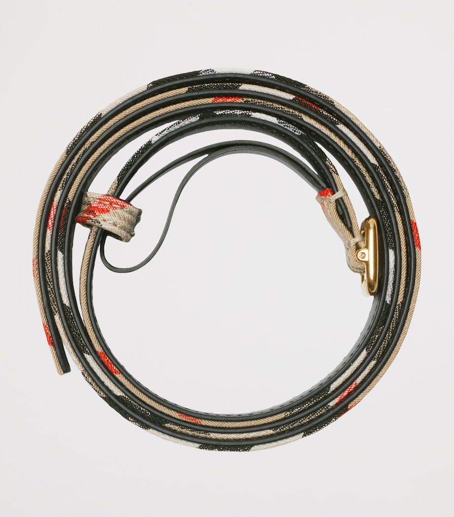 Thin Check B Buckle Belt SAND IP CHECK Image 3
