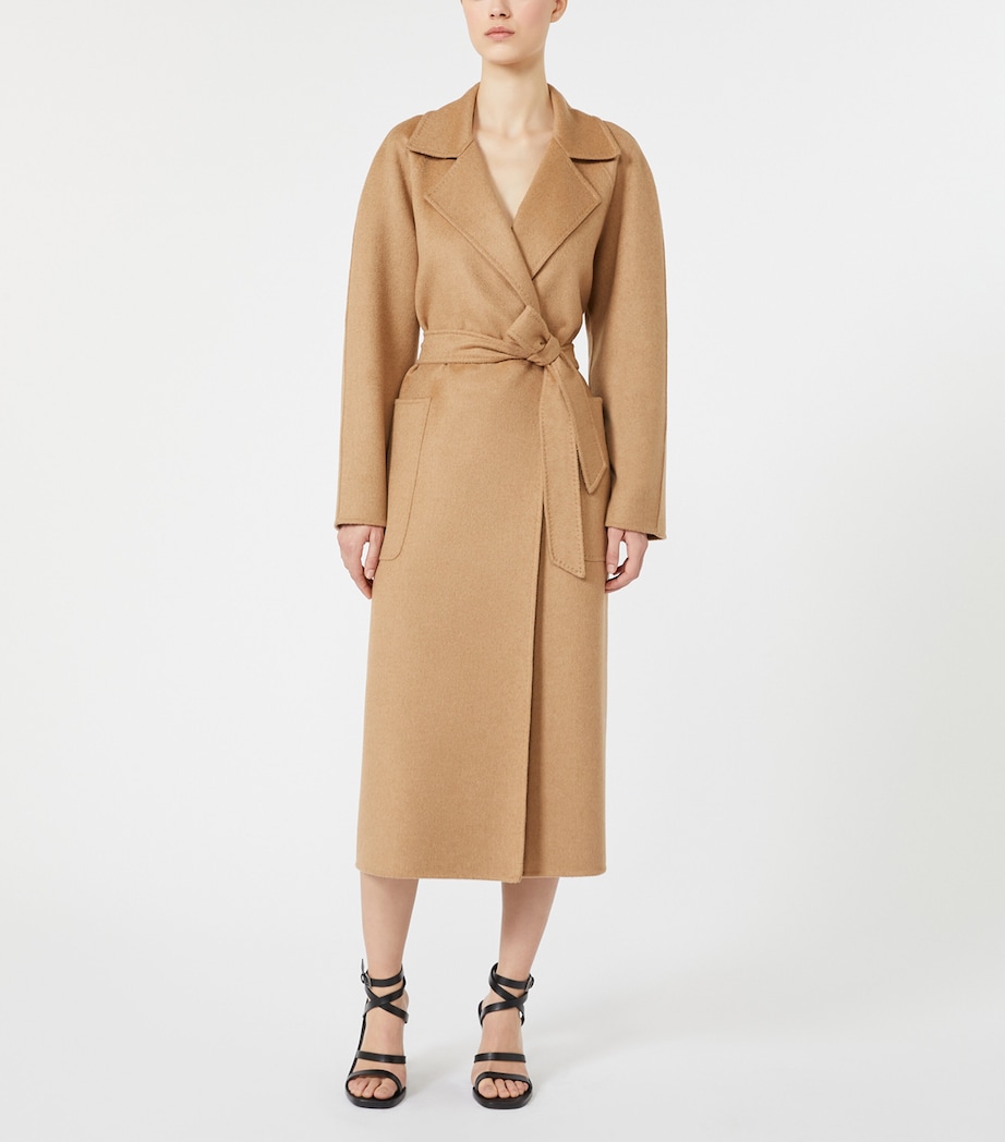 Max Mara Womens Camelwool Belted Coat Camel Image 5