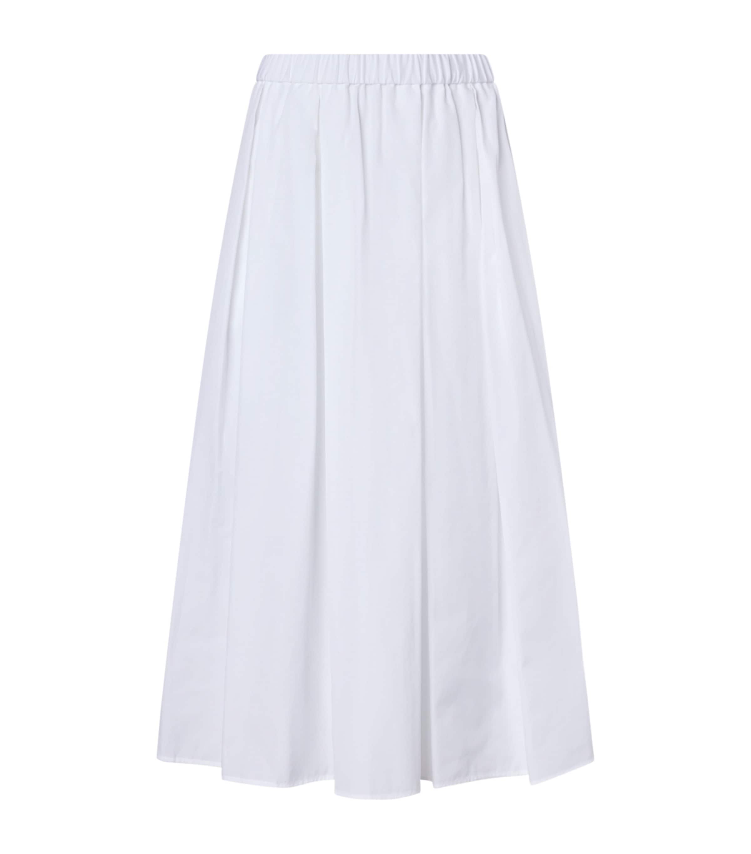 Stylein Organic Cotton Jorina Midi Skirt In White