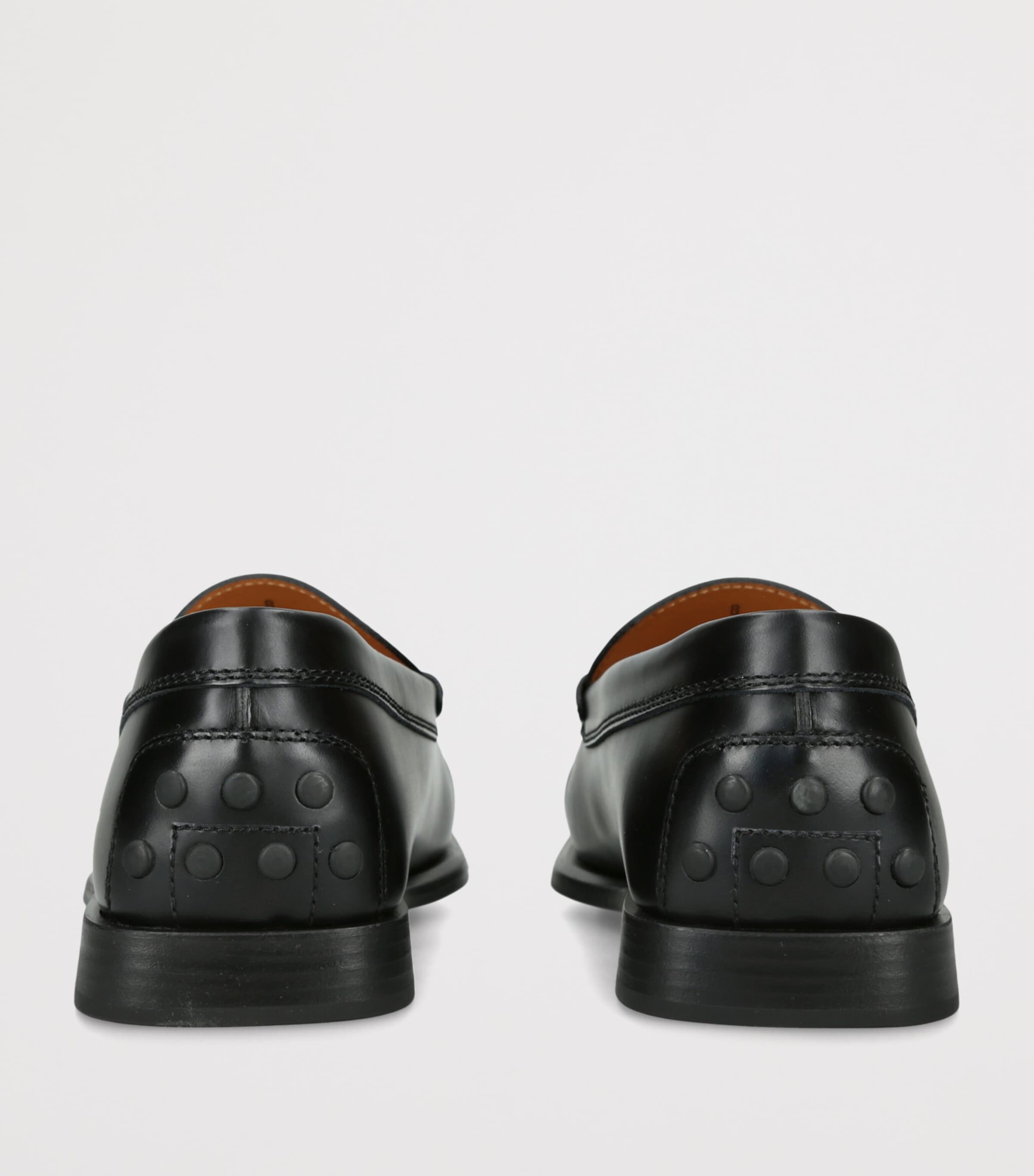 Tod's Leather Arricciato Gomma Loafers Black Image 4