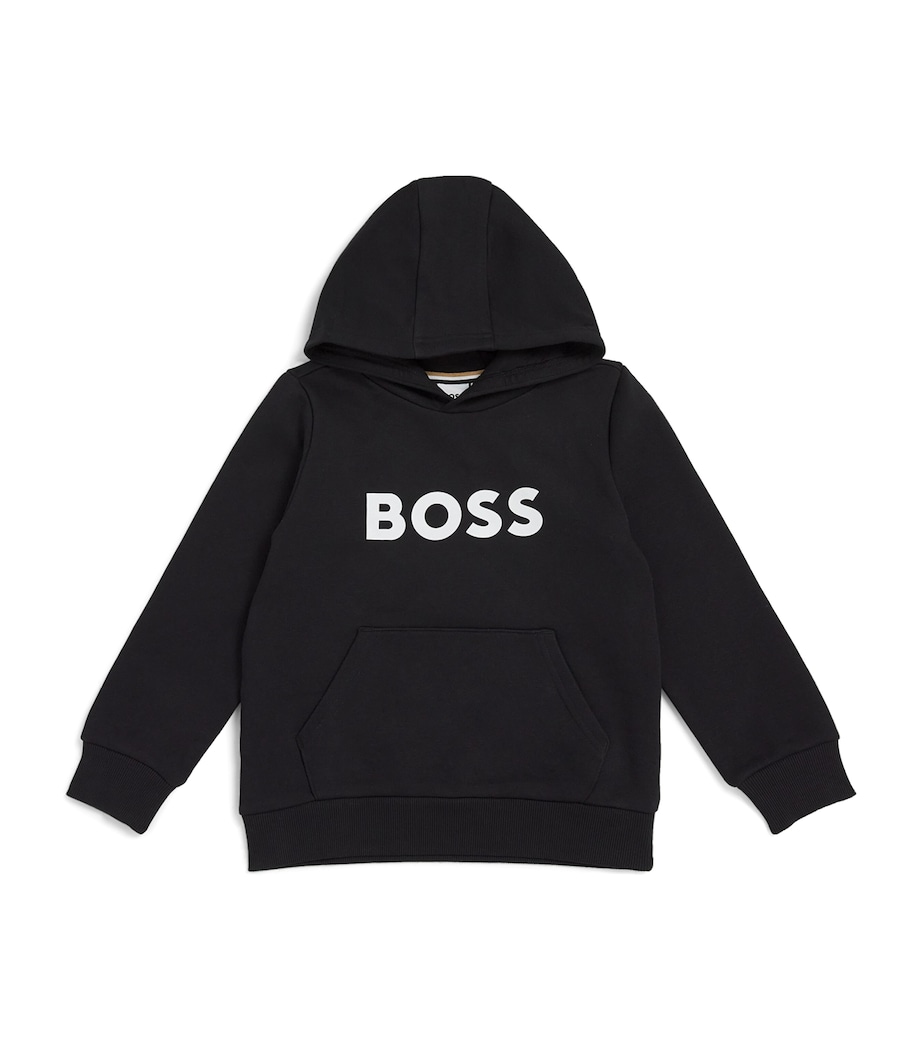 Cotton-Blend Logo Hoodie (4-16 Years) BLACK Image 1