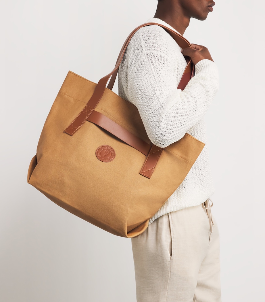 Cotton Canvas Costa Tote Bag 825- MUSTARD Image 2