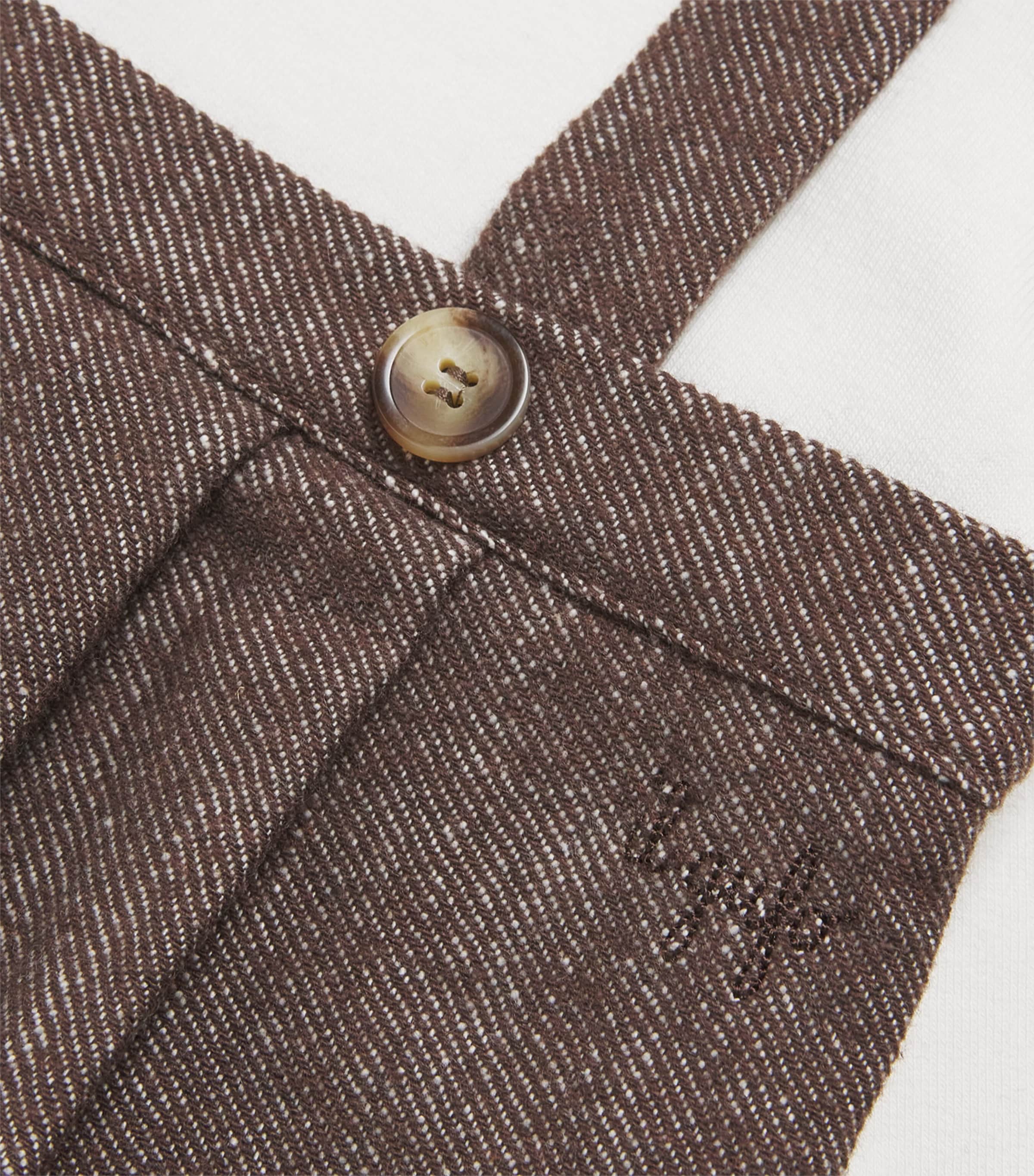 Cotton-Blend Collar Playsuit (1-18 Months) 191COCOA Image 3