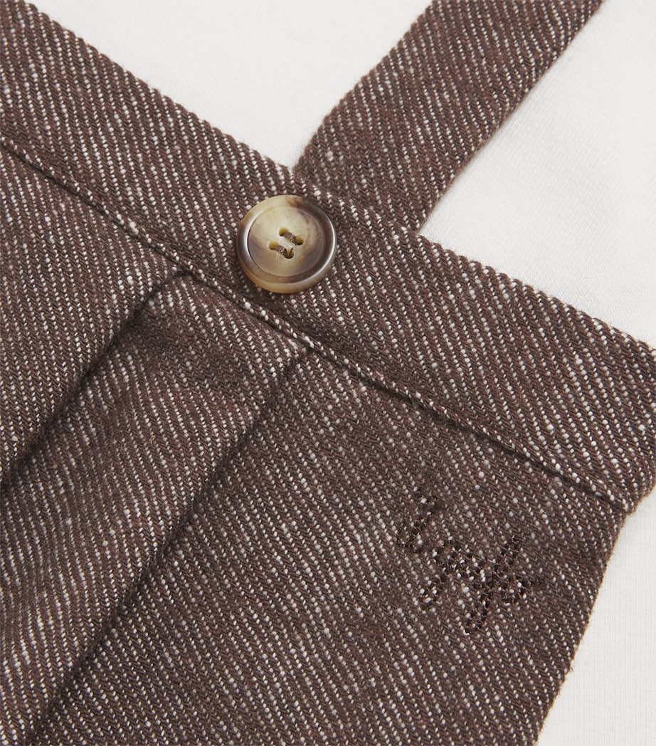 Cotton-Blend Collar Playsuit (1-18 Months) 191COCOA Image 3