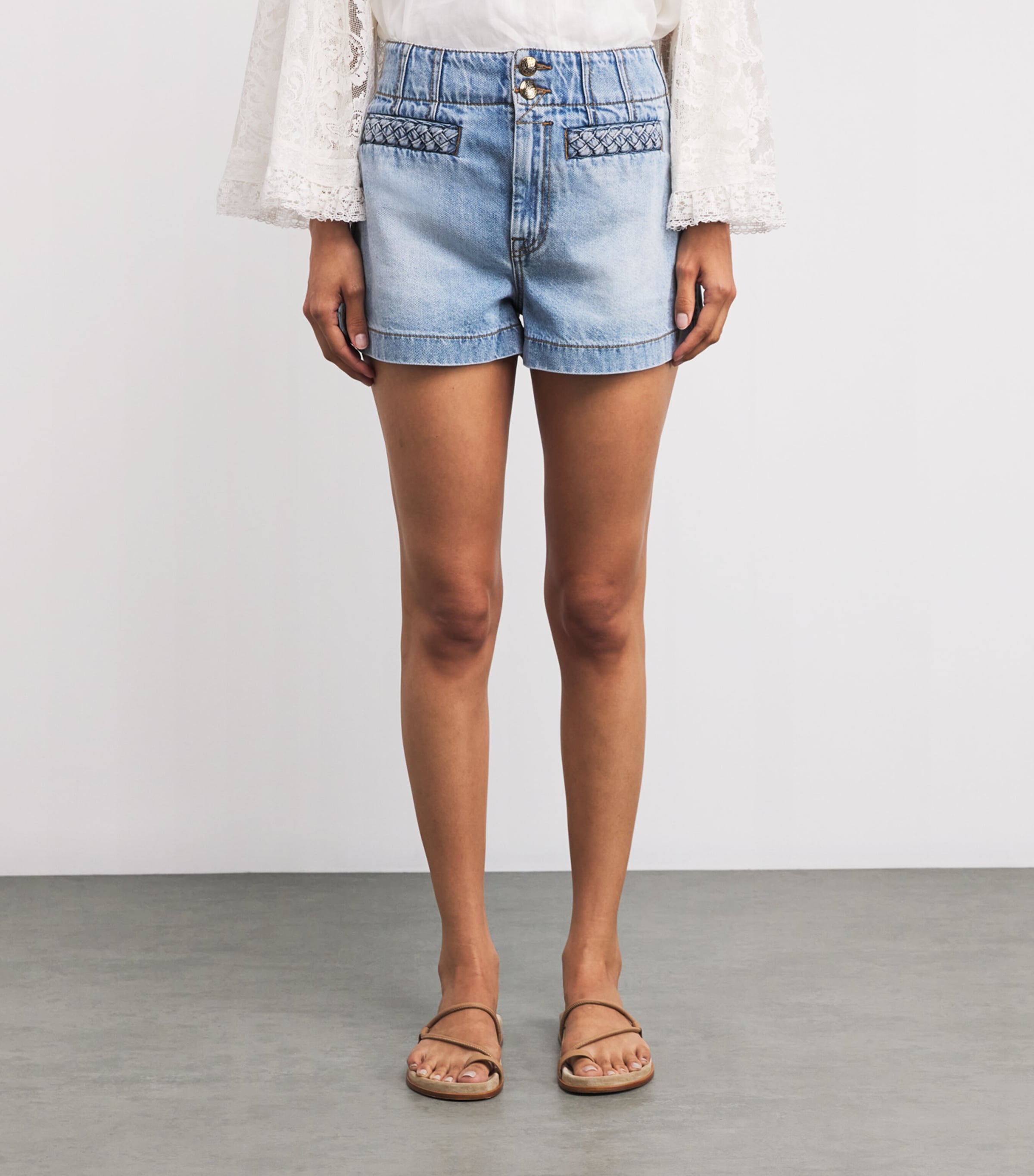 Zimmermann Denim Lucky Shorts | Harrods US