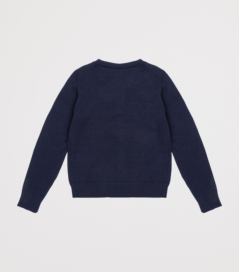 Wool Embroidered Cardigan (14 Years) UPB MARINE Image 2