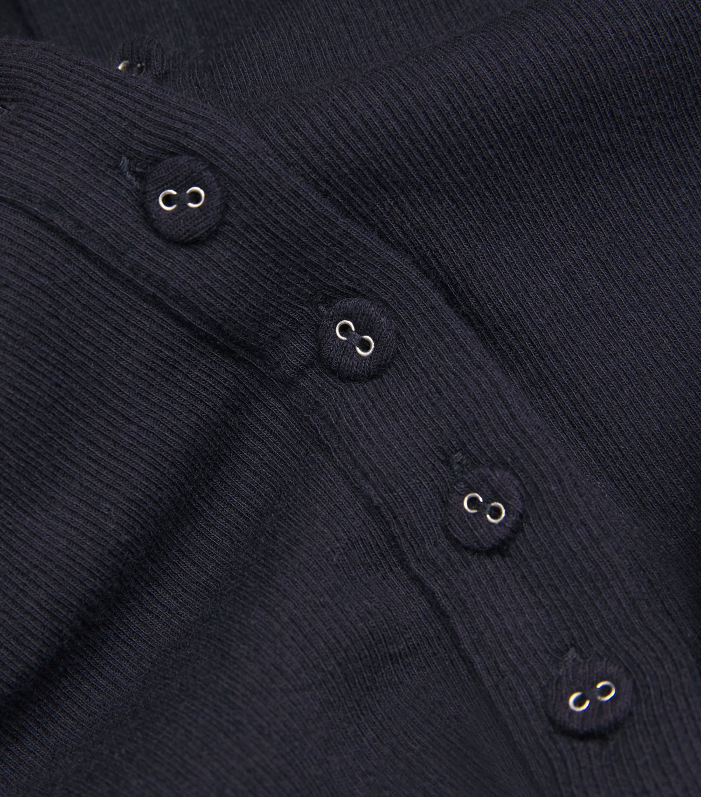Long-Sleeve Henley Top NAVY Image 5