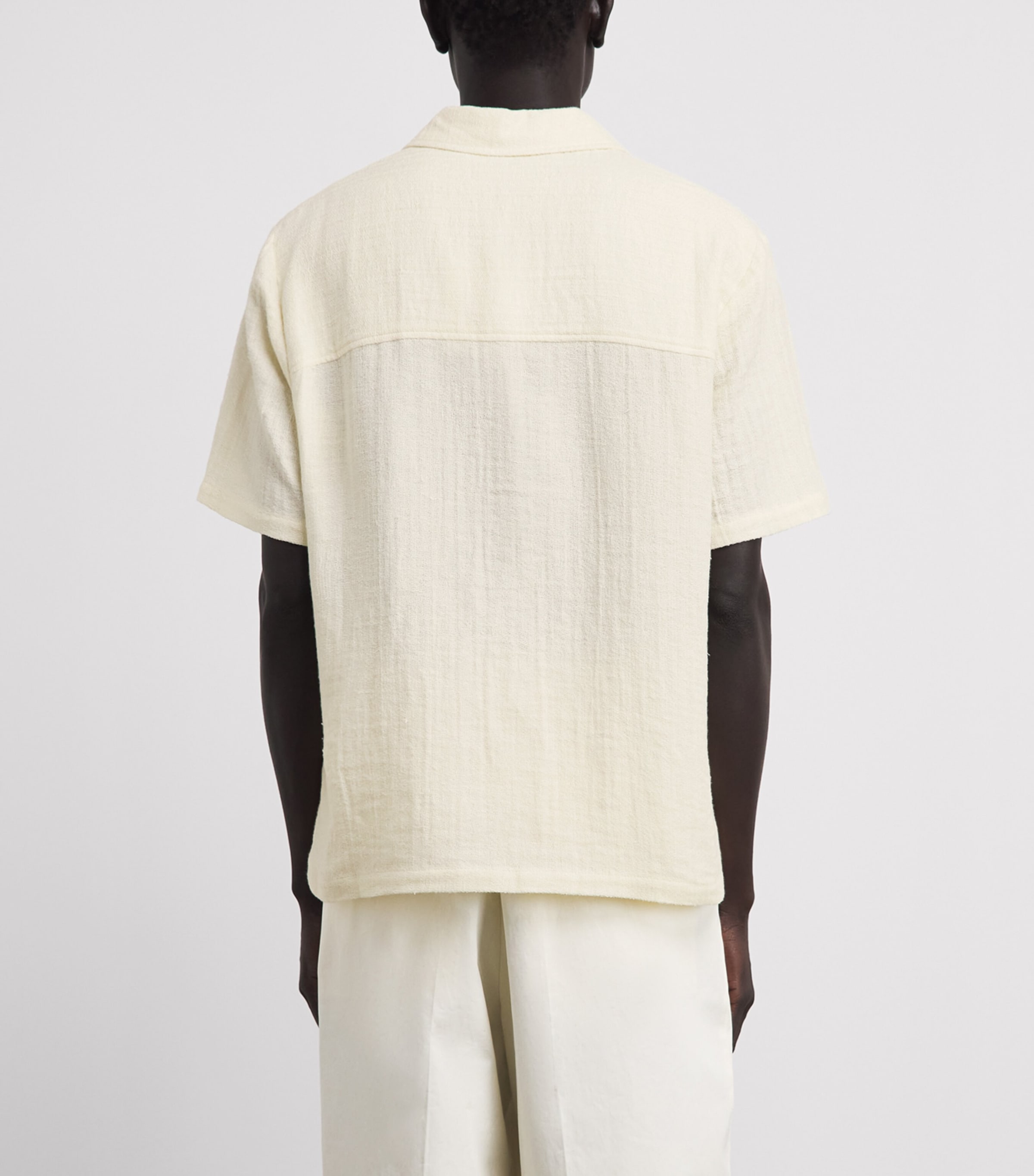 Séfr Mens Cotton-Linen Wes Shirt Dog Days Ecru Image 5