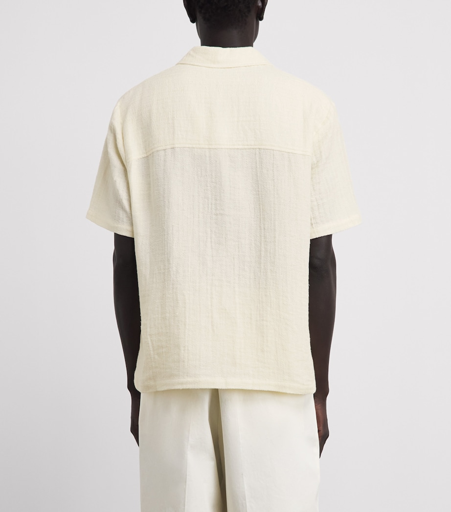 Séfr Mens Cotton-Linen Wes Shirt Dog Days Ecru Image 5