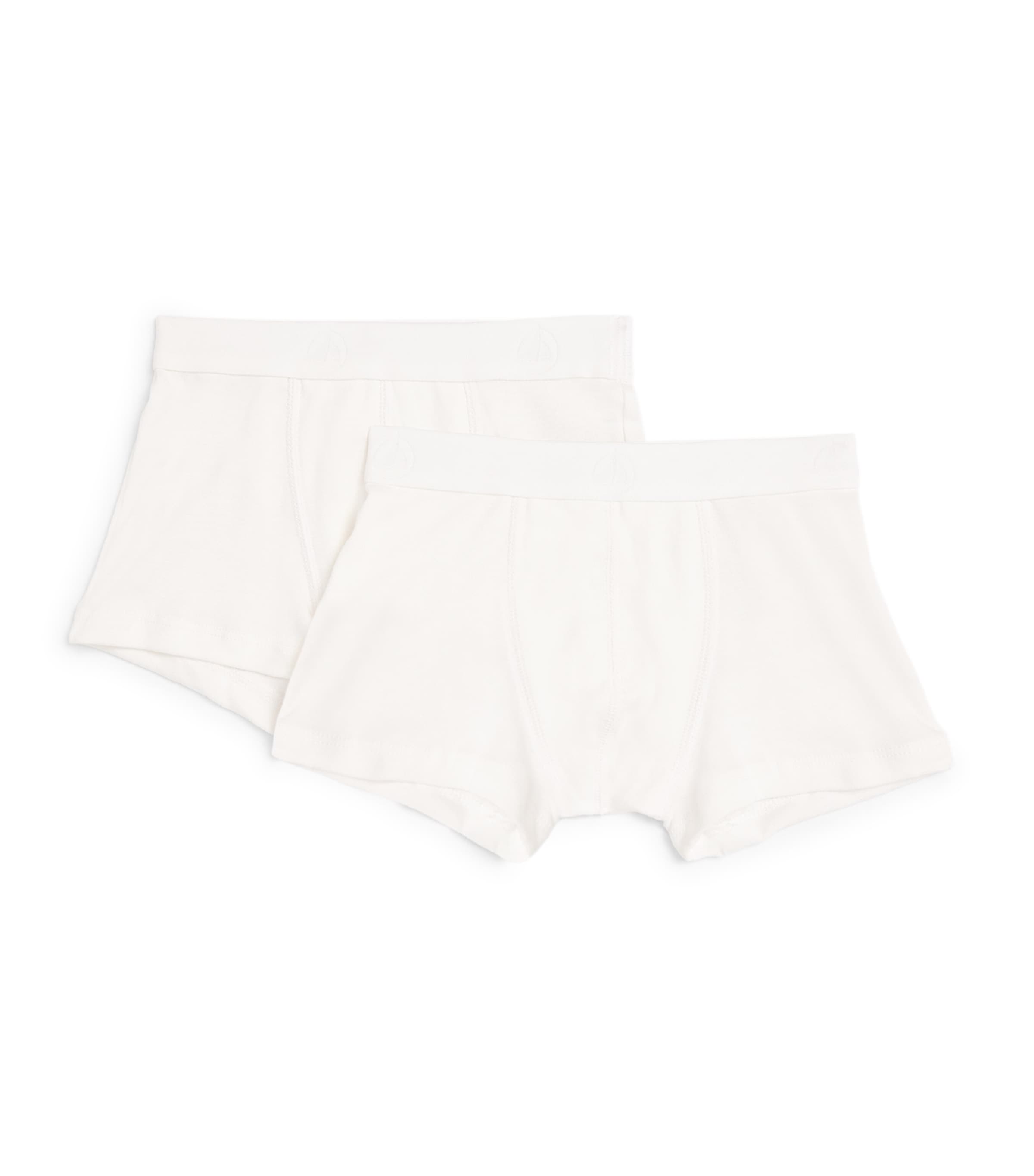 Petit Bateau Kids' Pack Of 2 Cotton Boxer Briefs In White